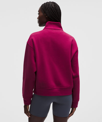 Lululemon Women's Steady State SuperLoft Funnel-Neck Half Zip
