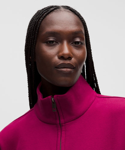 Lululemon Women's Steady State SuperLoft Funnel-Neck Half Zip