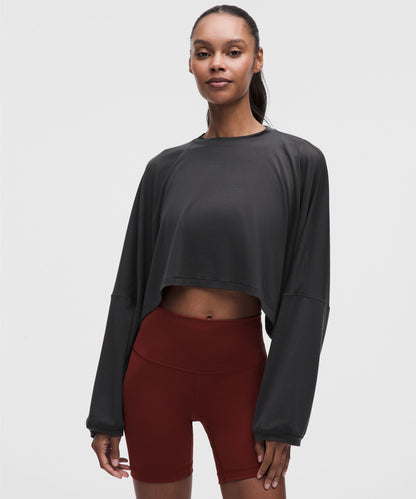 Lululemon Women's EasySet Relaxed-Fit Cropped Long-Sleeve Shirt
