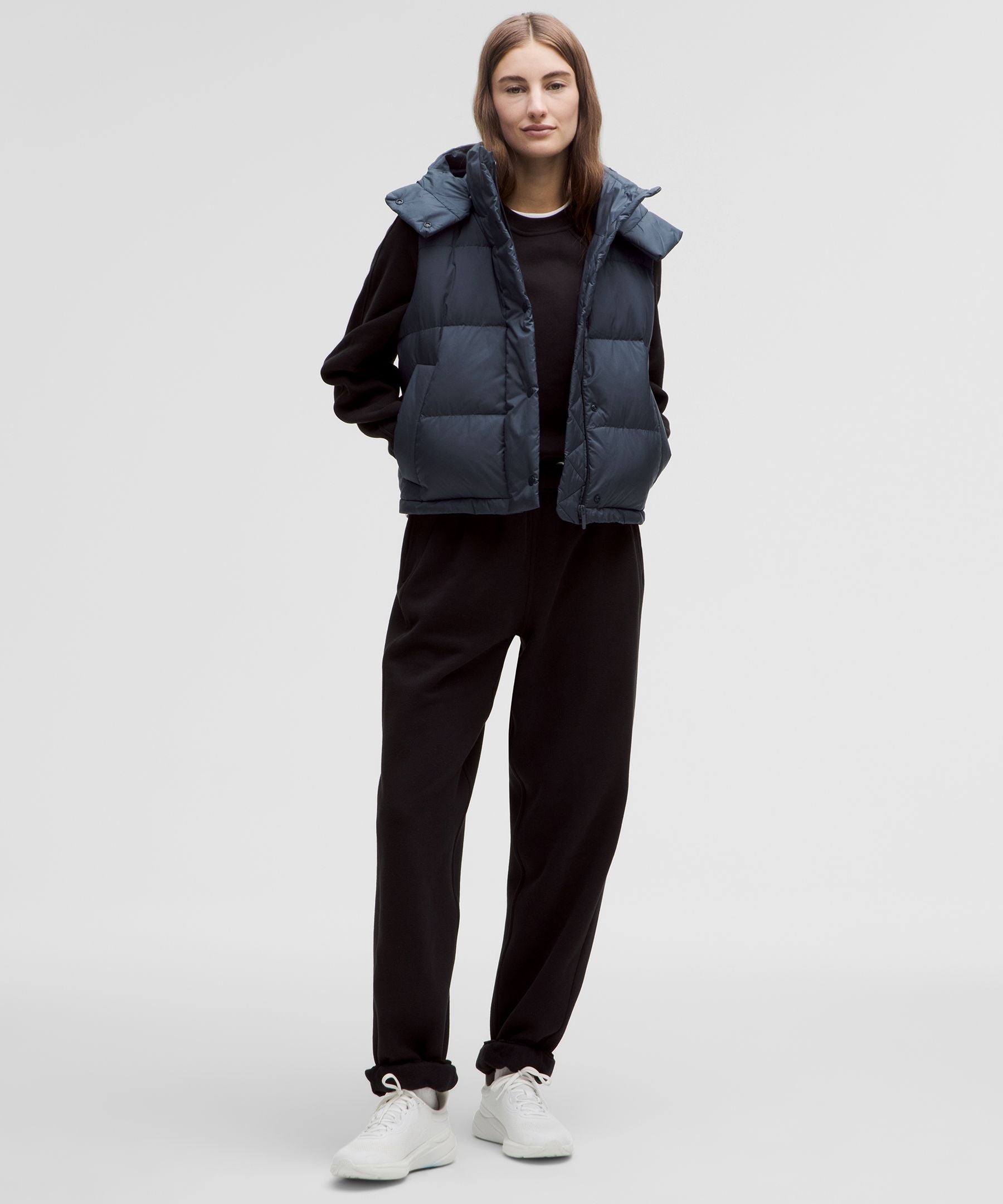 Lululemon Wunder Puff 600-Down-Fill Cropped Vest True Navy