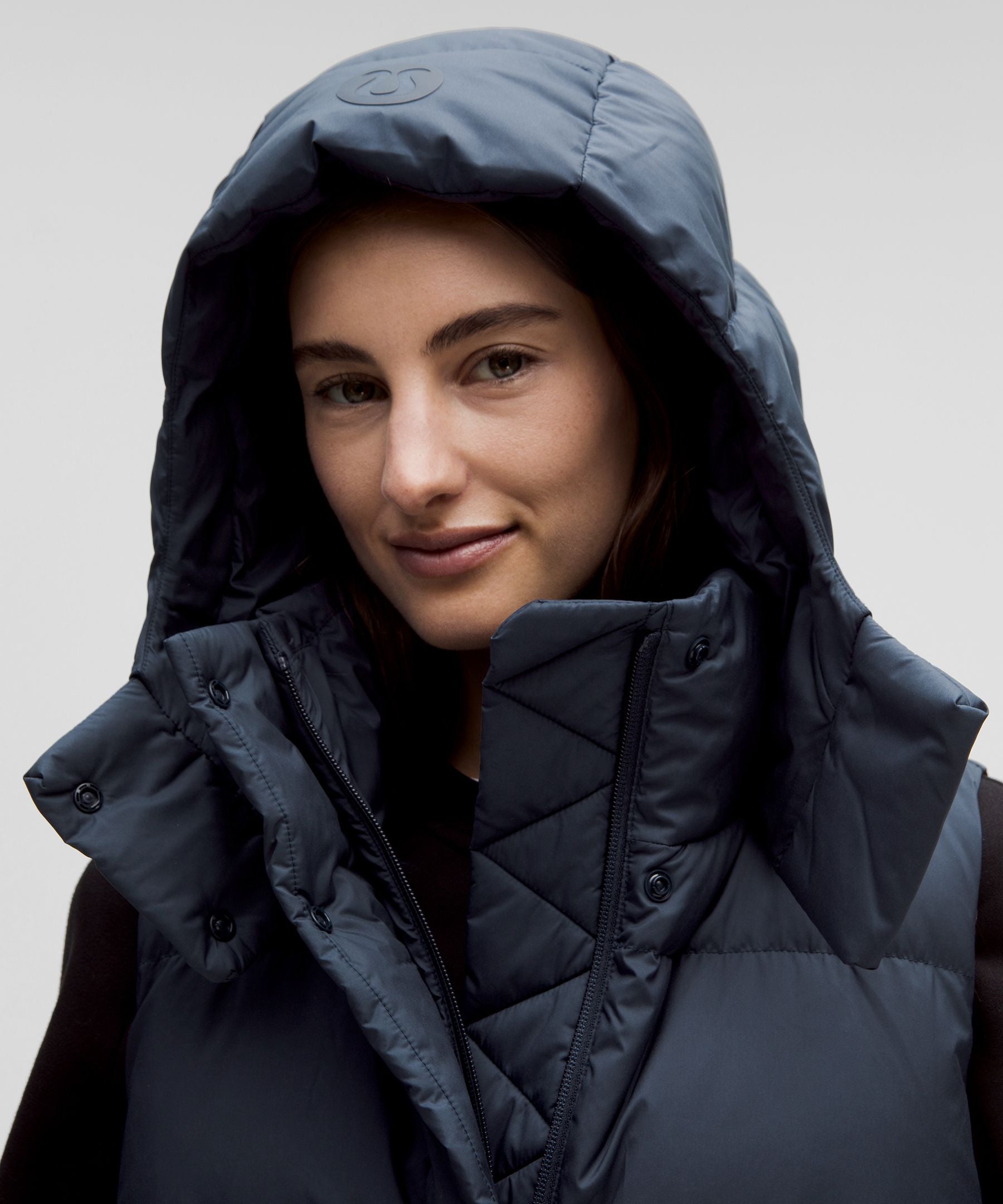 Lululemon Wunder Puff 600-Down-Fill Cropped Vest True Navy