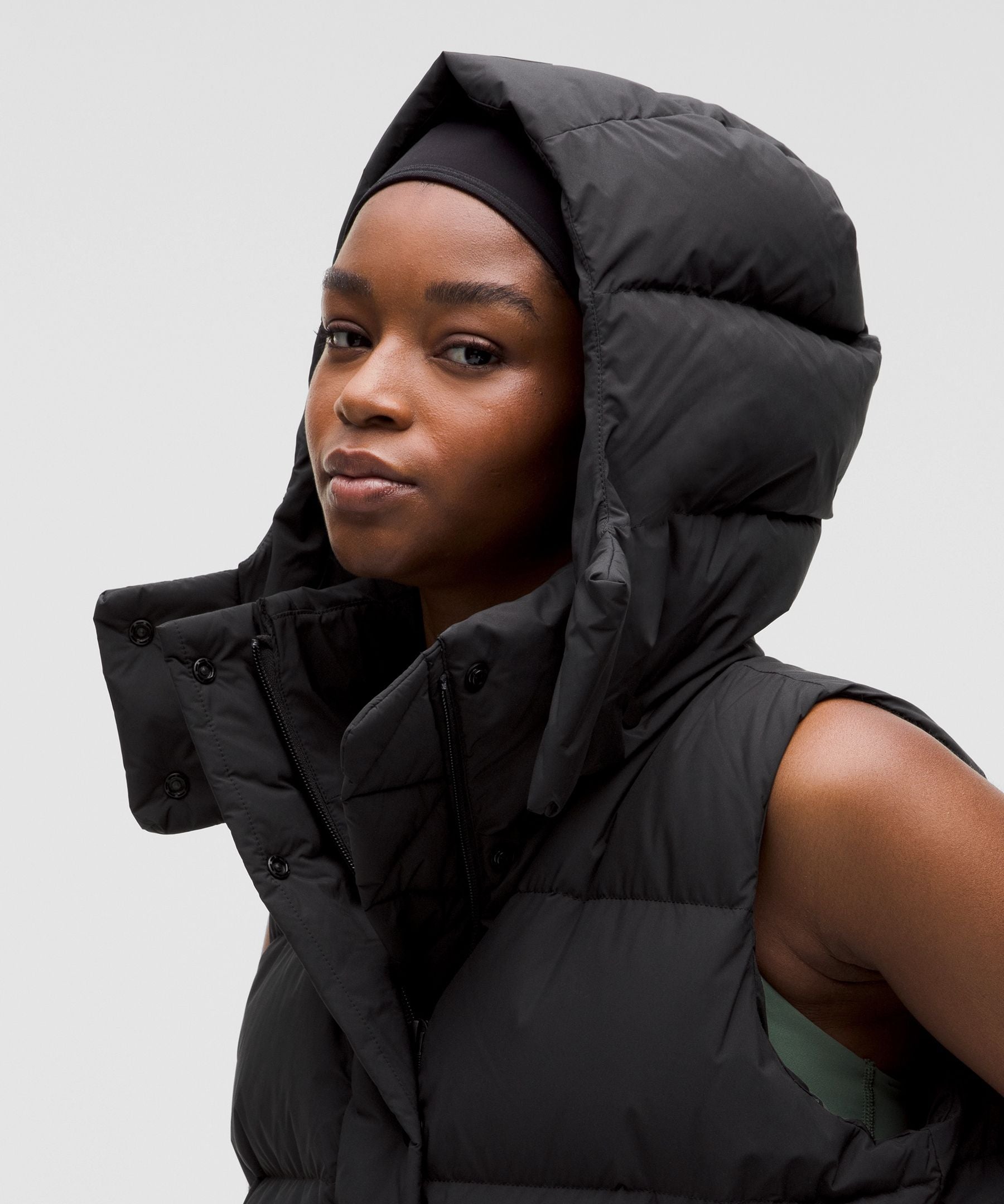 Lululemon Wunder Puff 600-Down-Fill Cropped Vest Black