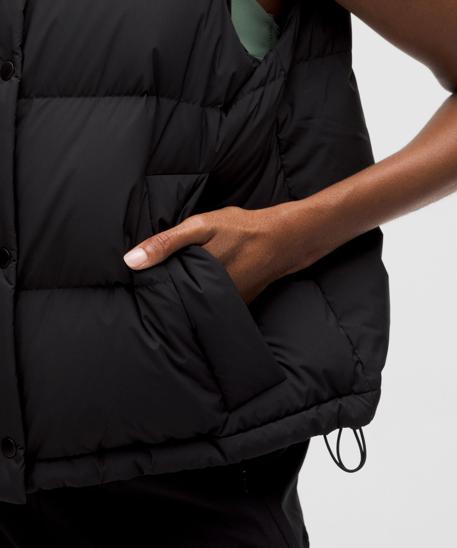 Lululemon Wunder Puff 600-Down-Fill Cropped Vest Black