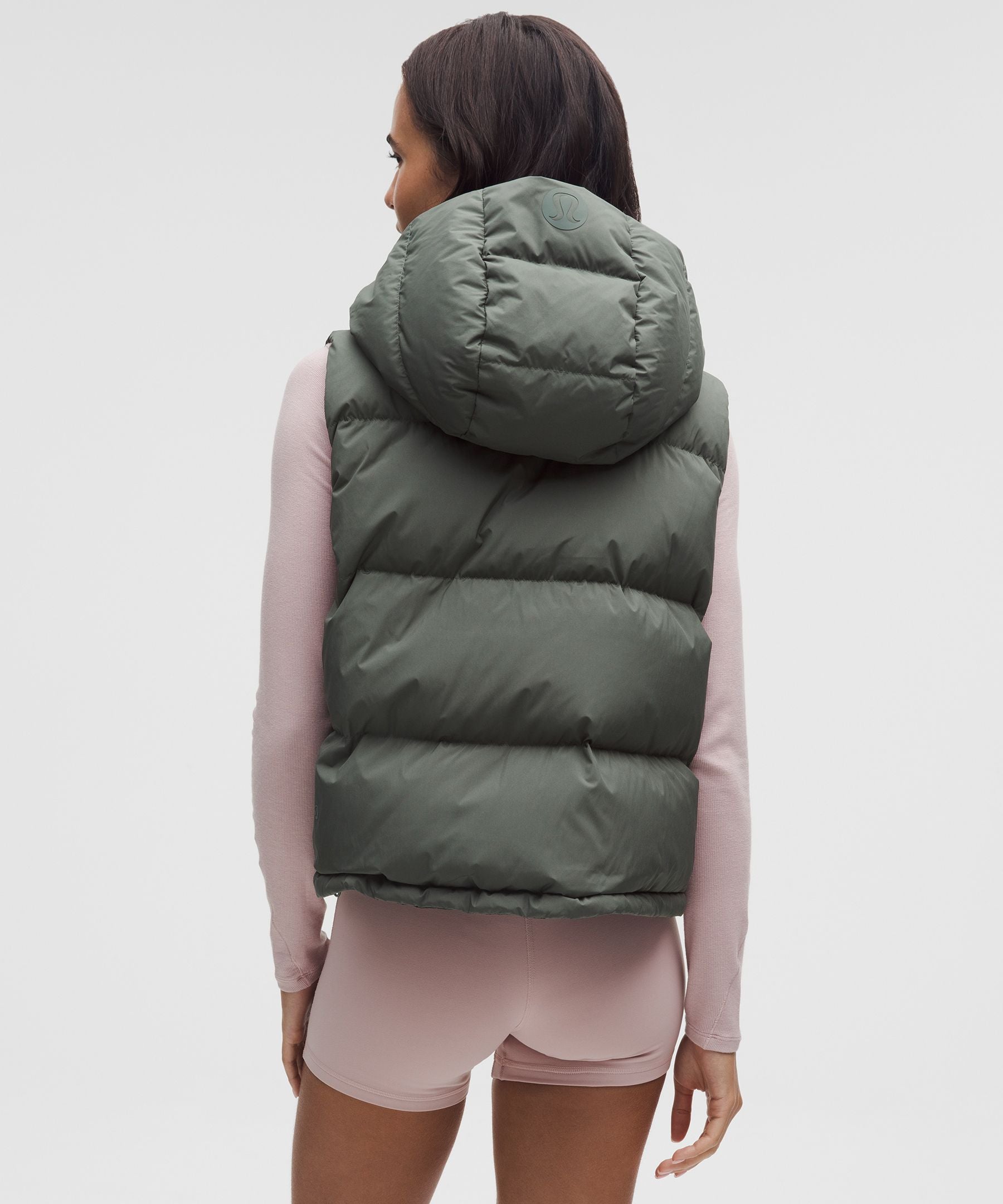 Lululemon Wunder Puff 600-Down-Fill Cropped Vest Palm Deco