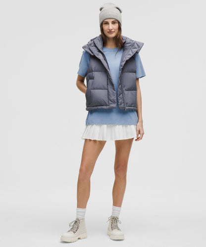 Lululemon Wunder Puff 600-Down-Fill Cropped Vest Solar Grey/Rhino Grey
