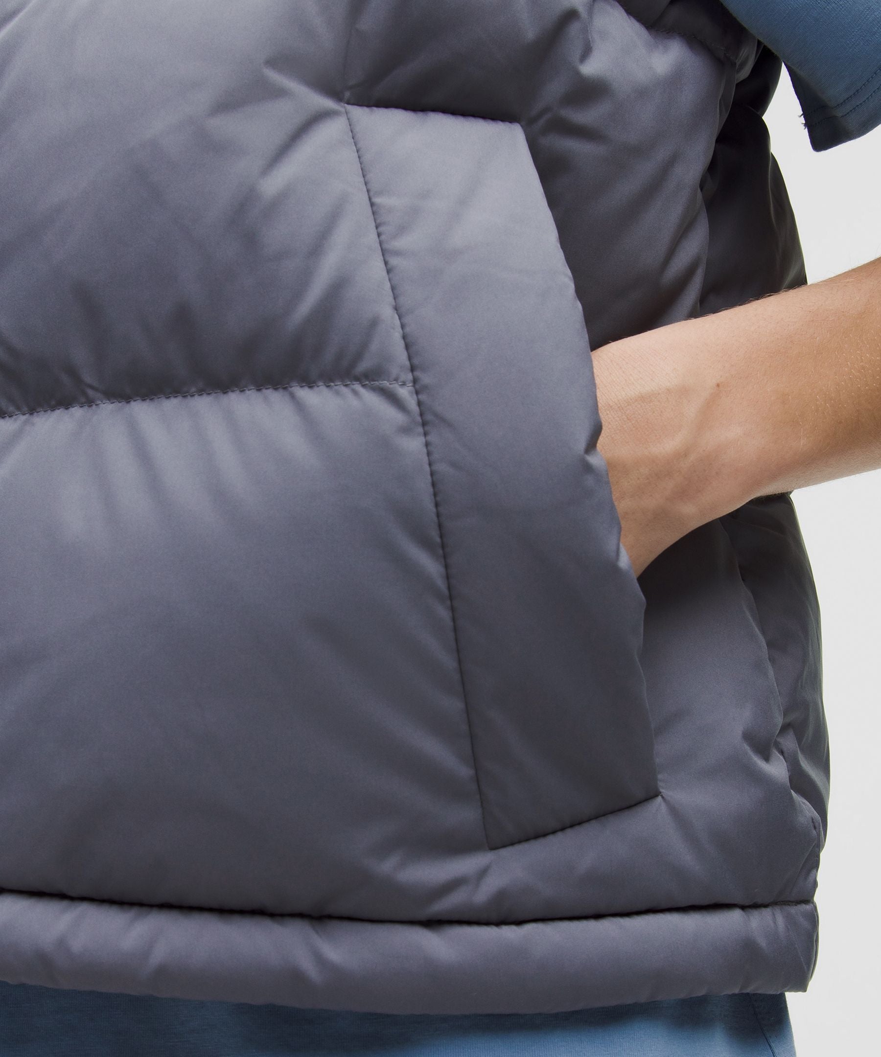 Lululemon Wunder Puff 600-Down-Fill Cropped Vest Solar Grey/Rhino Grey