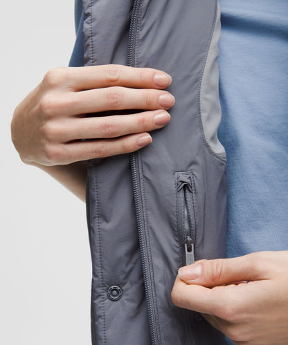 Lululemon Wunder Puff 600-Down-Fill Cropped Vest Solar Grey/Rhino Grey