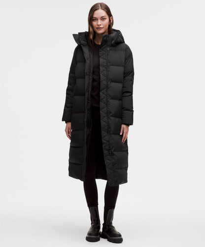 Lululemon Wunder Puff 600-Down-Fill Long Jacket Black