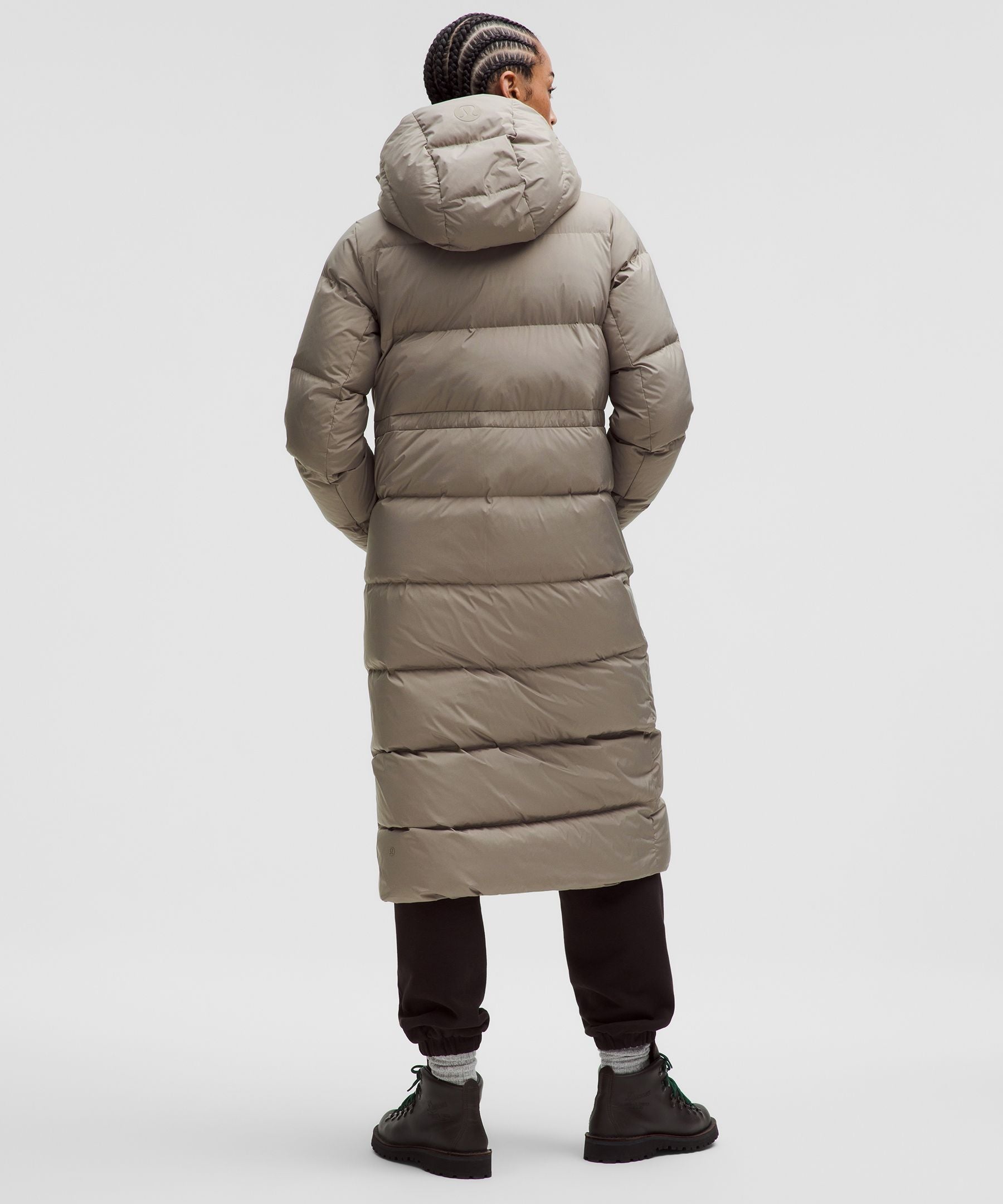 Lululemon Wunder Puff 600-Down-Fill Long Jacket Warm Ash Grey