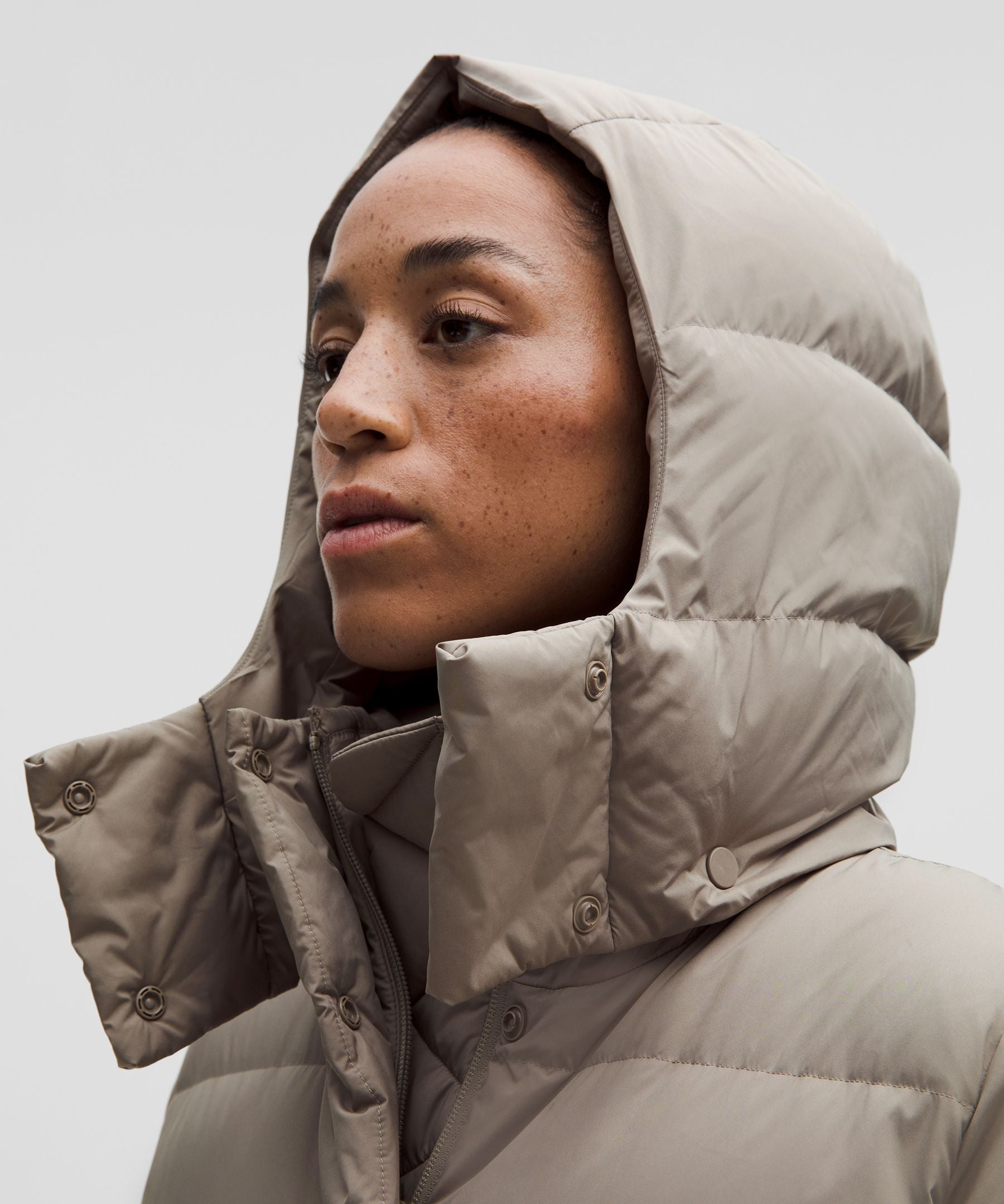 Lululemon Wunder Puff 600-Down-Fill Long Jacket Warm Ash Grey