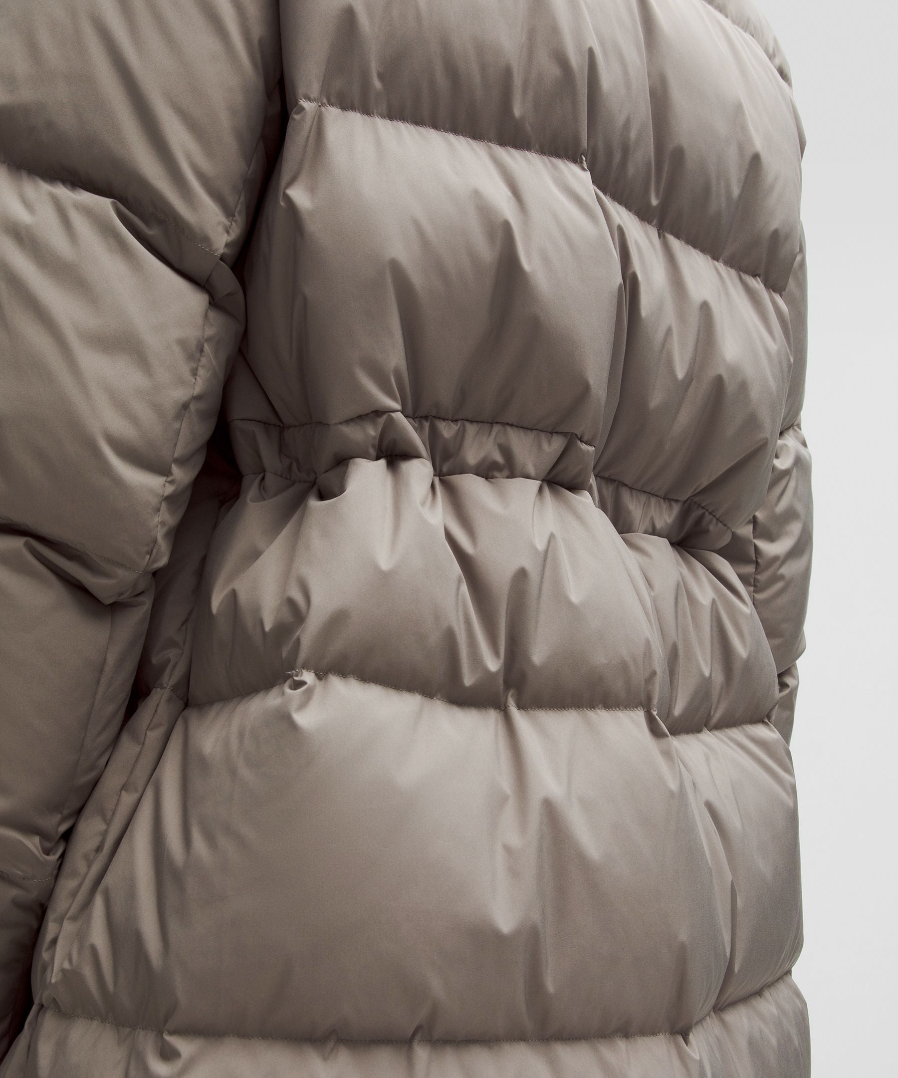 Lululemon Wunder Puff 600-Down-Fill Long Jacket Warm Ash Grey