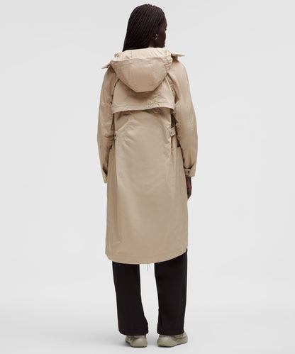 Lululemon Taffeta Removable-Hood Long Jacket *SLNSH Collection