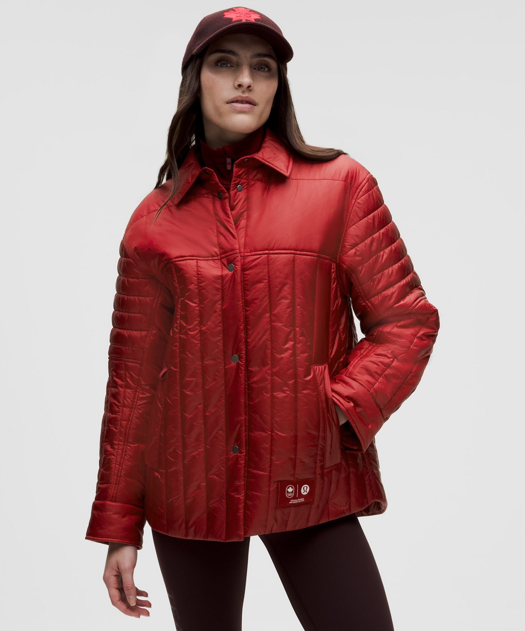 Lululemon Women's Team Canada Women's Nylon Taffeta Insulated Shacket *COC Logo
