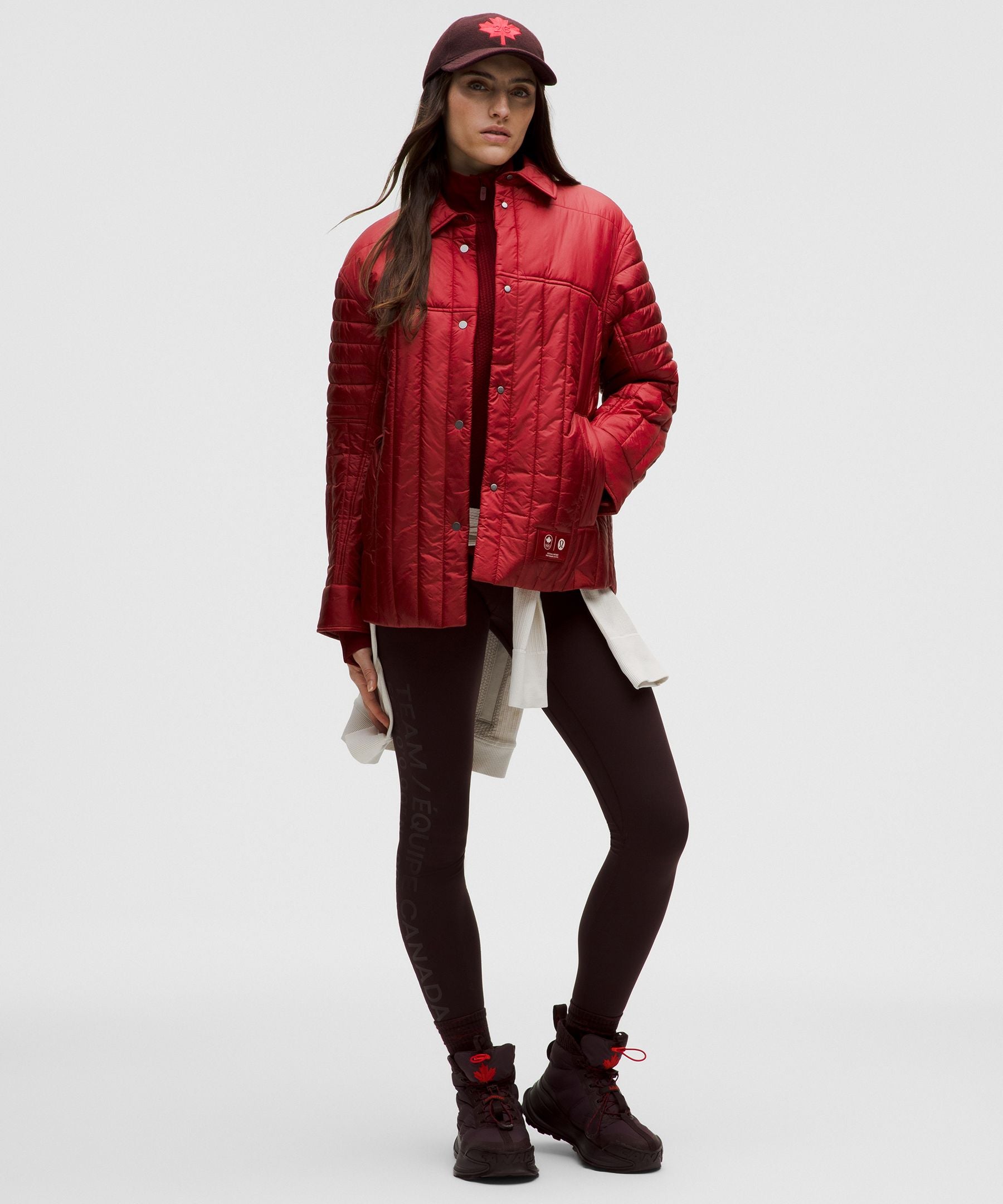 Lululemon Women's Team Canada Women's Nylon Taffeta Insulated Shacket *COC Logo