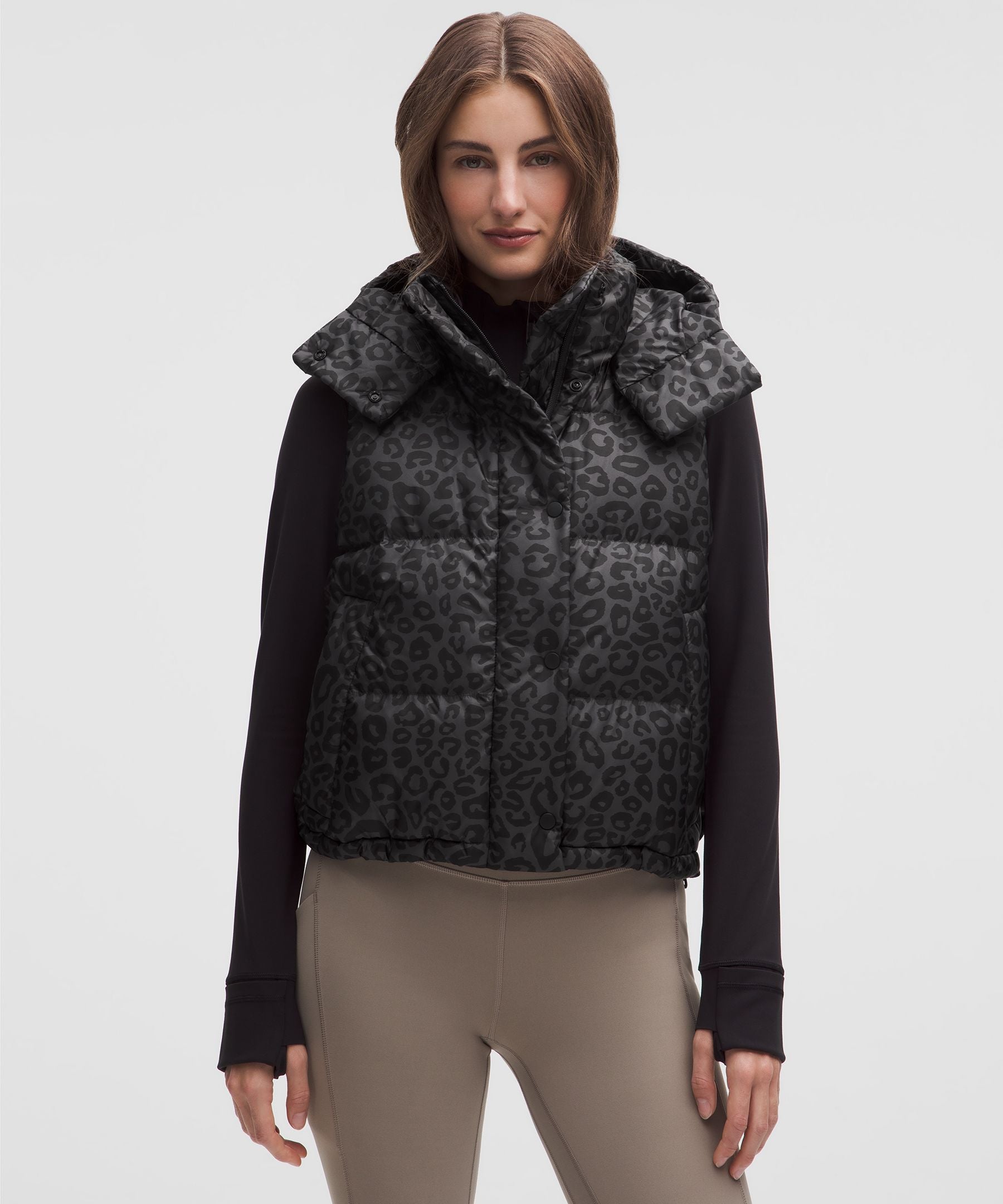 Lululemon Women's Wunder Puff 600-Down-Fill Cropped Vest *Print