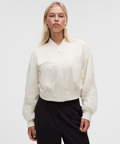 Lululemon Curved-Hem Cropped Bomber