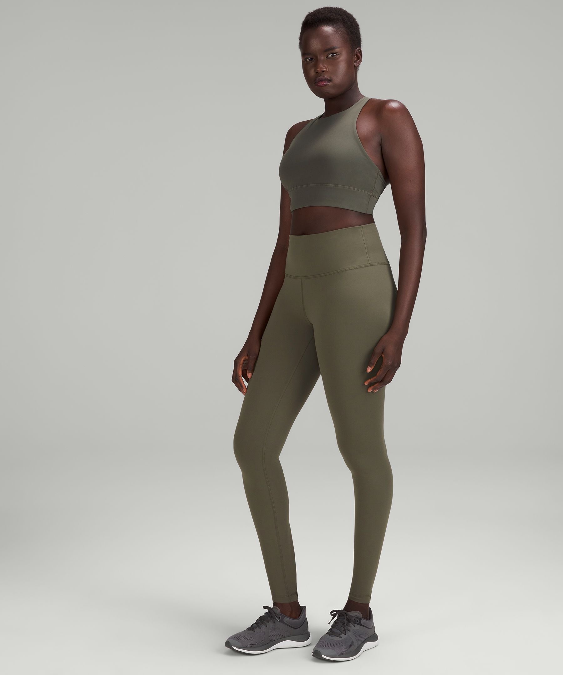 Lululemon Wunder Train High-Rise Tight 28" Army Green
