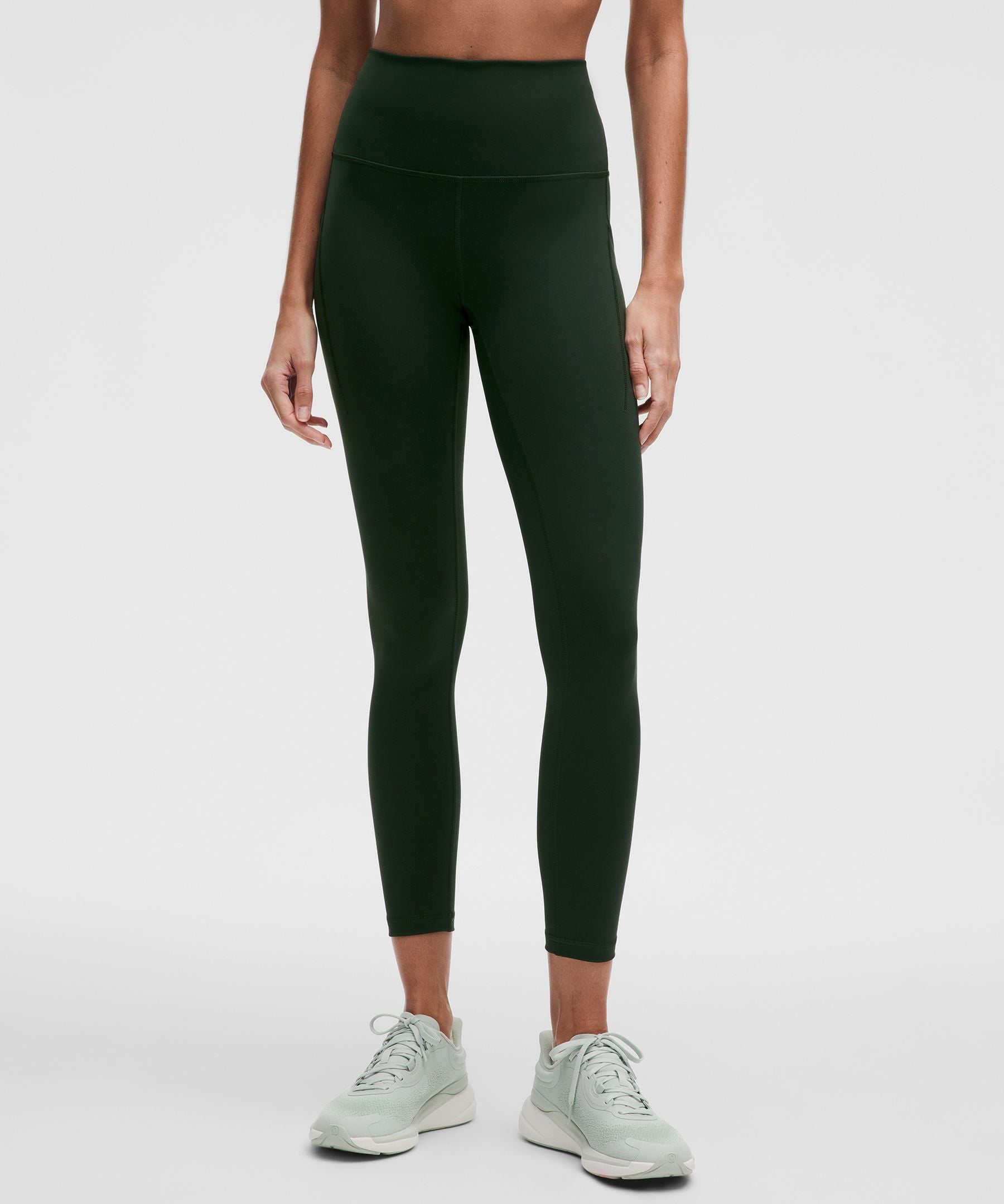 Lululemon Wunder Train High-Rise Tight with Pockets 25" Rainforest Green