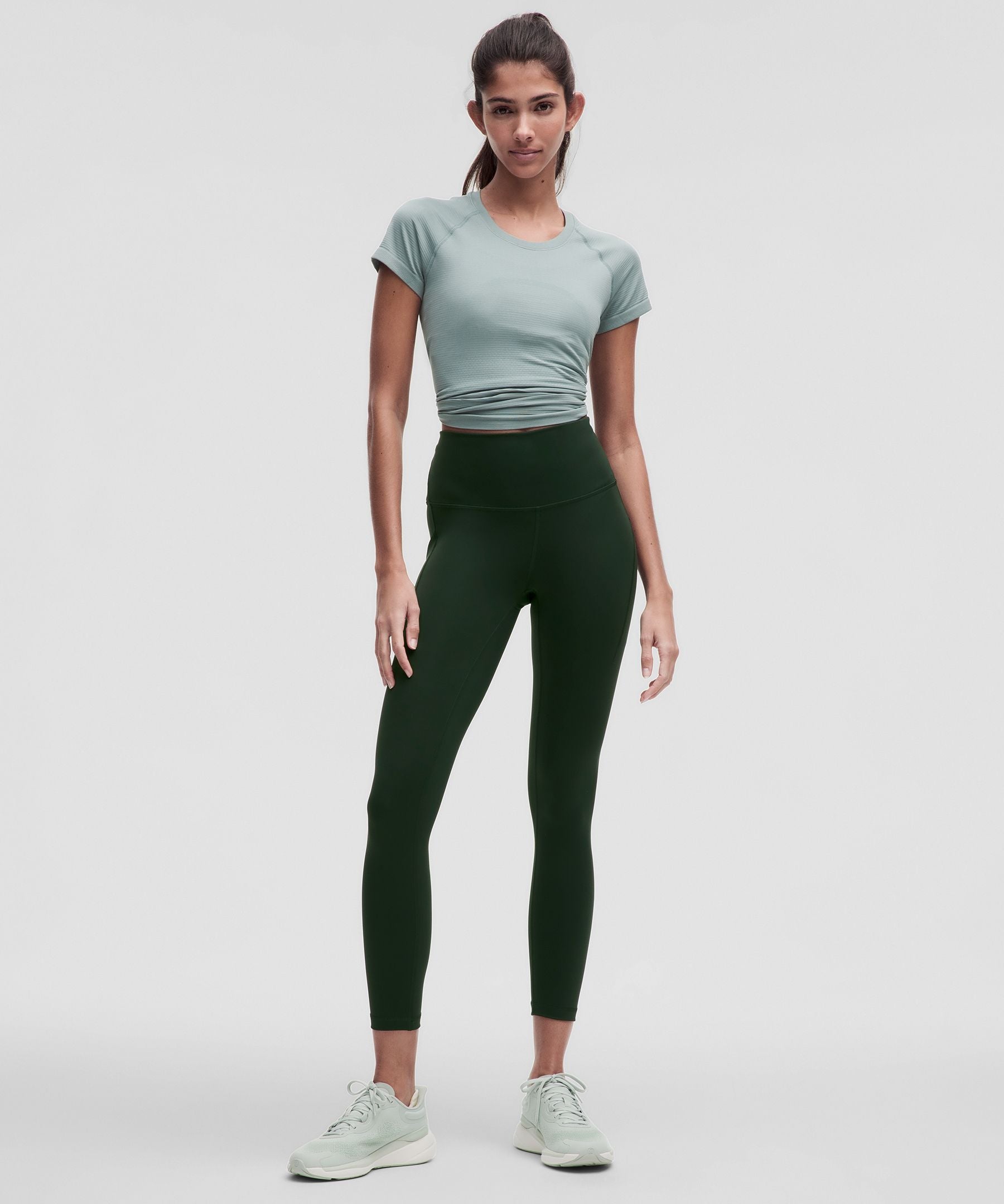 Lululemon Wunder Train High-Rise Tight with Pockets 25" Rainforest Green