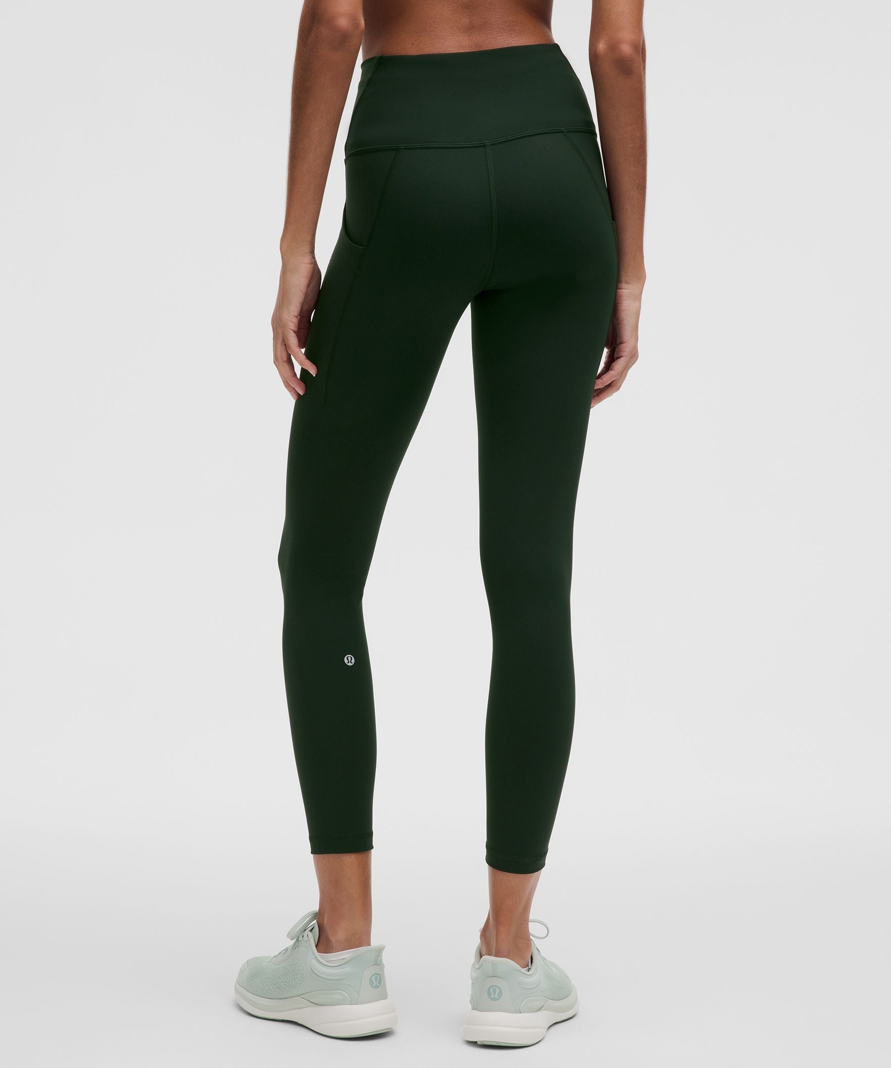 Lululemon Wunder Train High-Rise Tight with Pockets 25" Rainforest Green