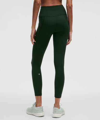 Lululemon Wunder Train High-Rise Tight with Pockets 25" Rainforest Green