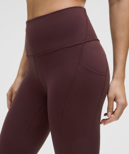 Lululemon Wunder Train High-Rise Tight with Pockets 25" Goodnight Plum
