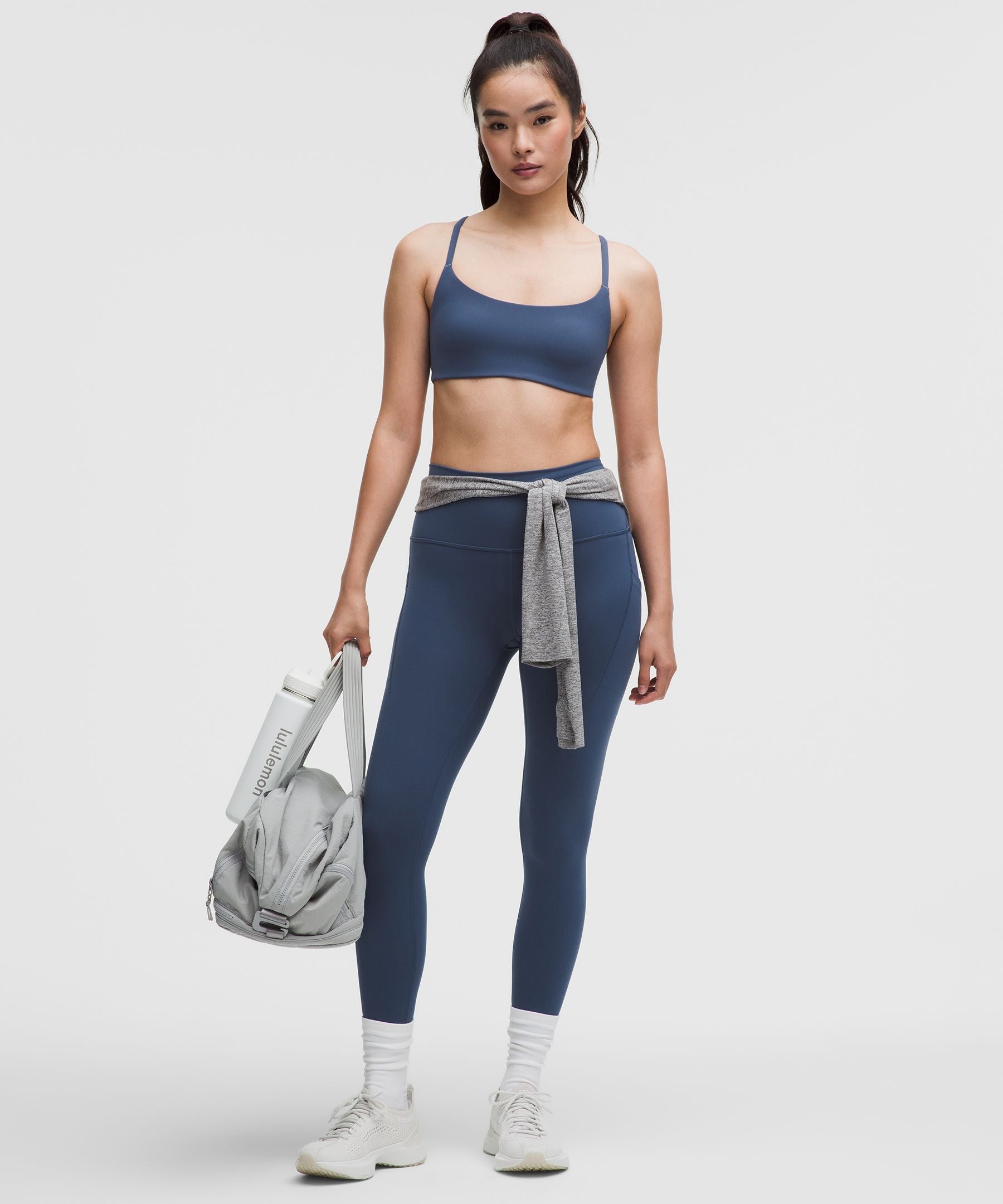 Lululemon Wunder Train High-Rise Tight with Pockets 25" Blue Twill