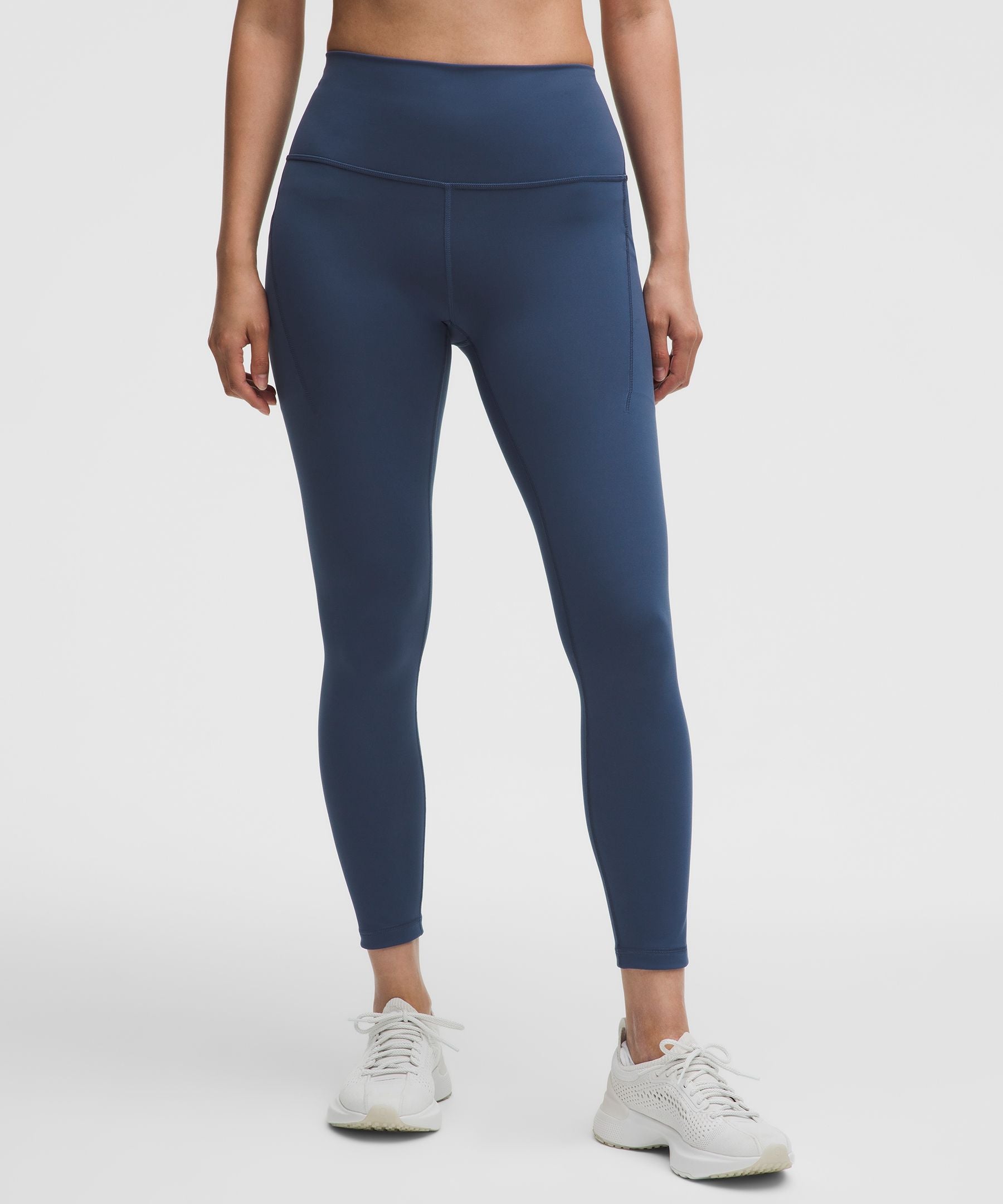 Lululemon Wunder Train High-Rise Tight with Pockets 25" Blue Twill