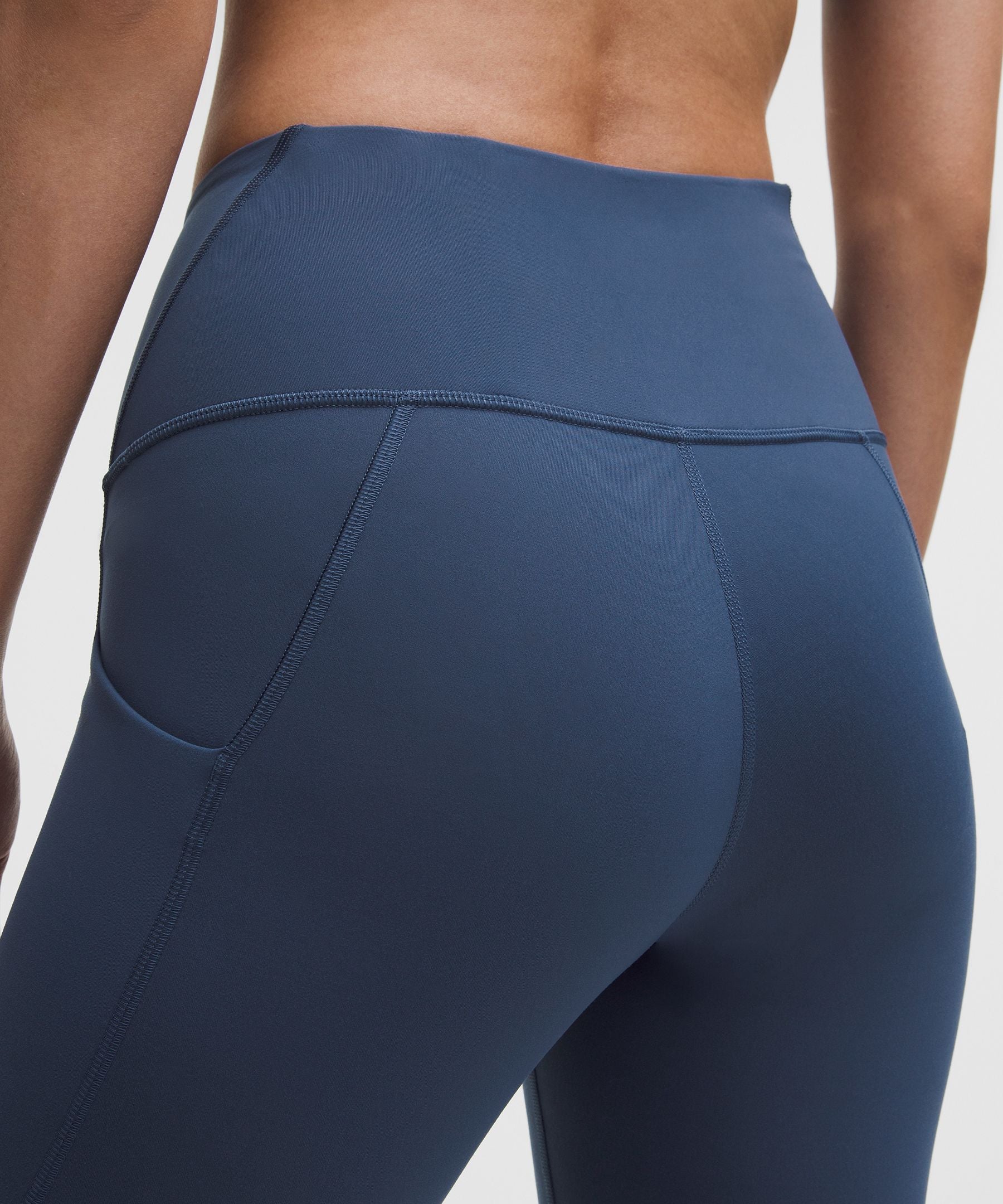 Lululemon Wunder Train High-Rise Tight with Pockets 25" Blue Twill