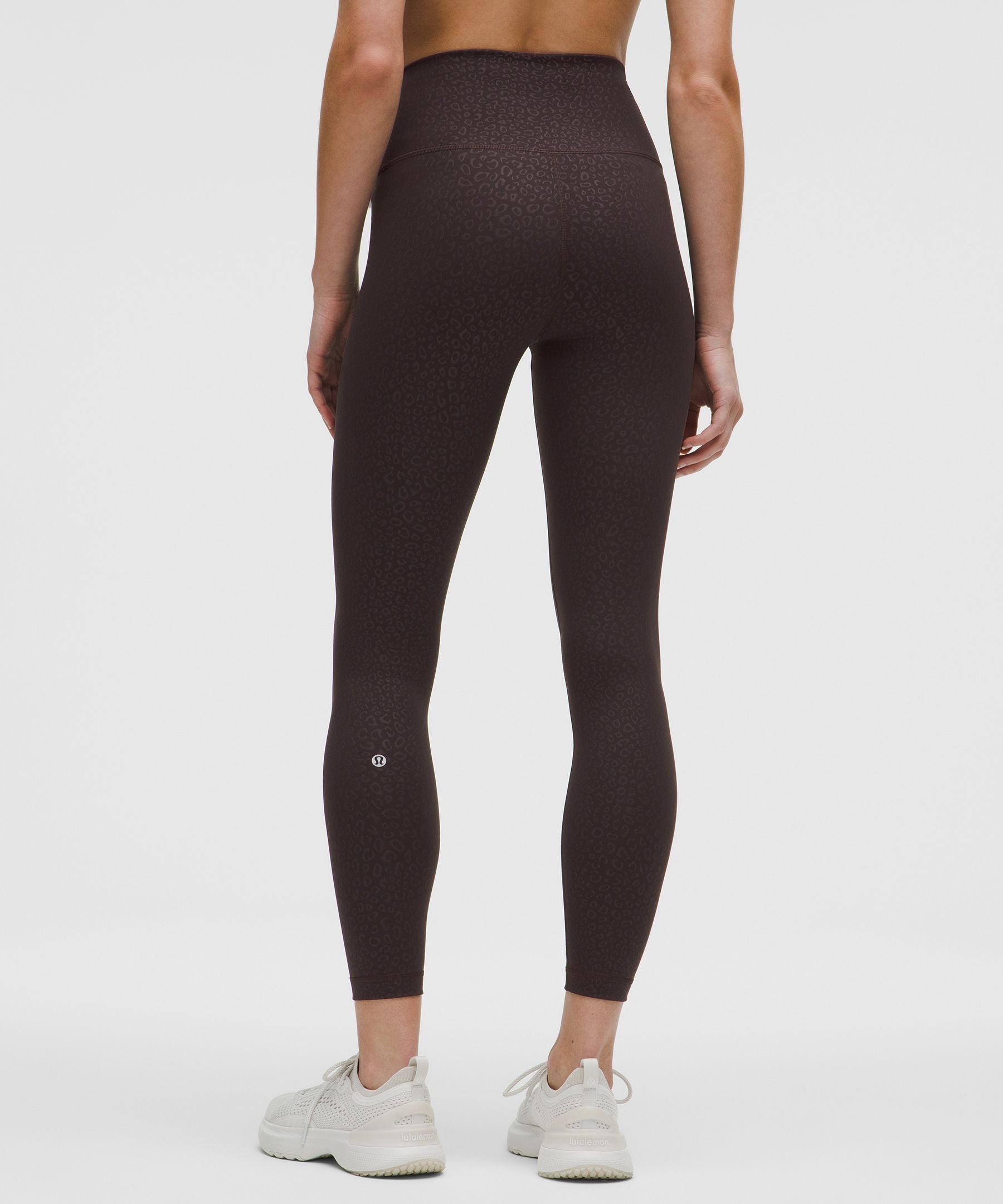 Lululemon Wunder Train High-Rise Tight 25" Leopardo Shift Micro Emboss Brown