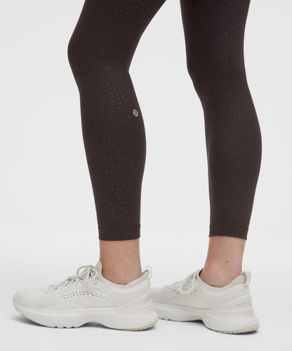Lululemon Wunder Train High-Rise Tight 25" Leopardo Shift Micro Emboss Brown