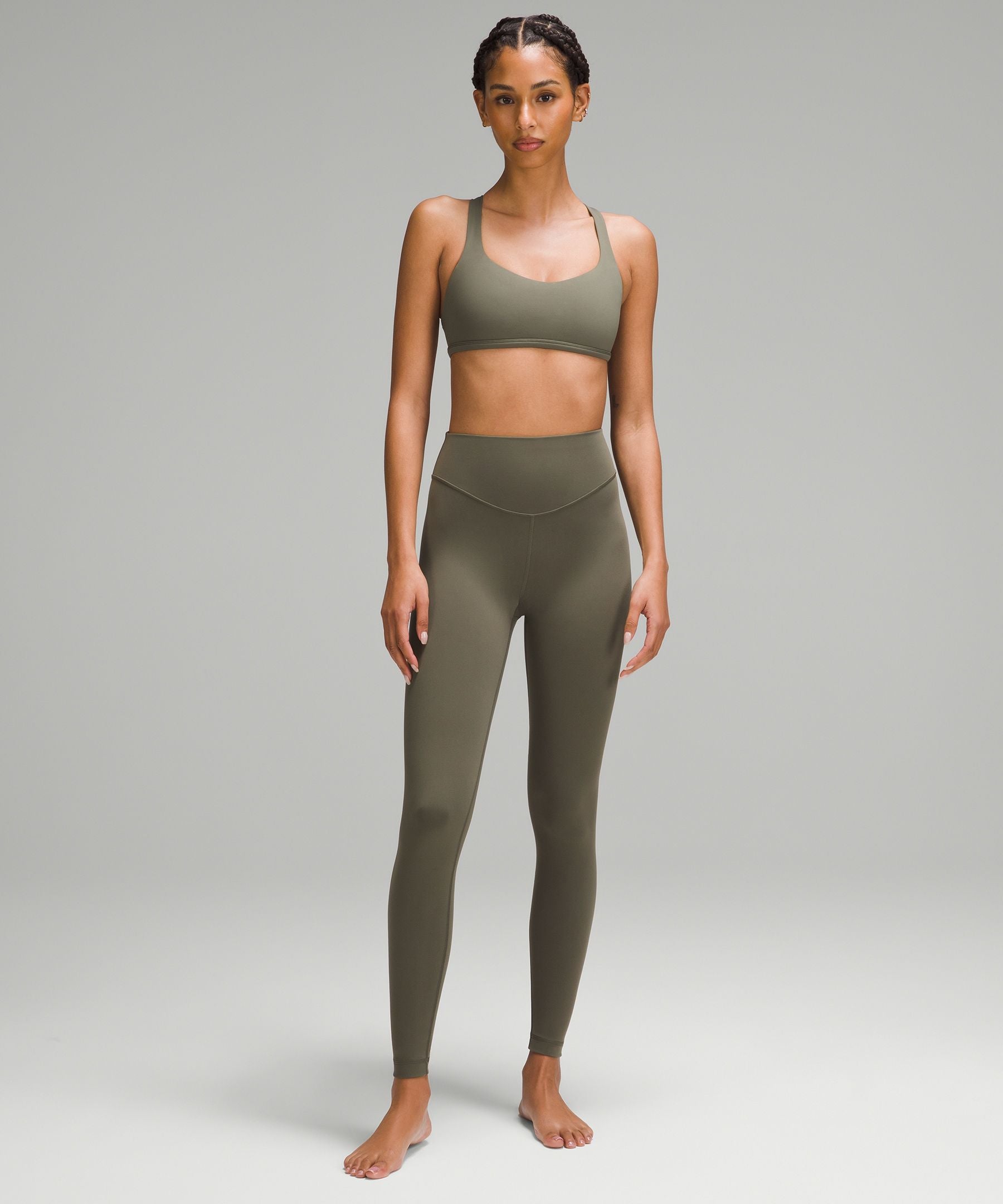 Lululemon Wunder Under SmoothCover High-Rise Tight 28" Army Green