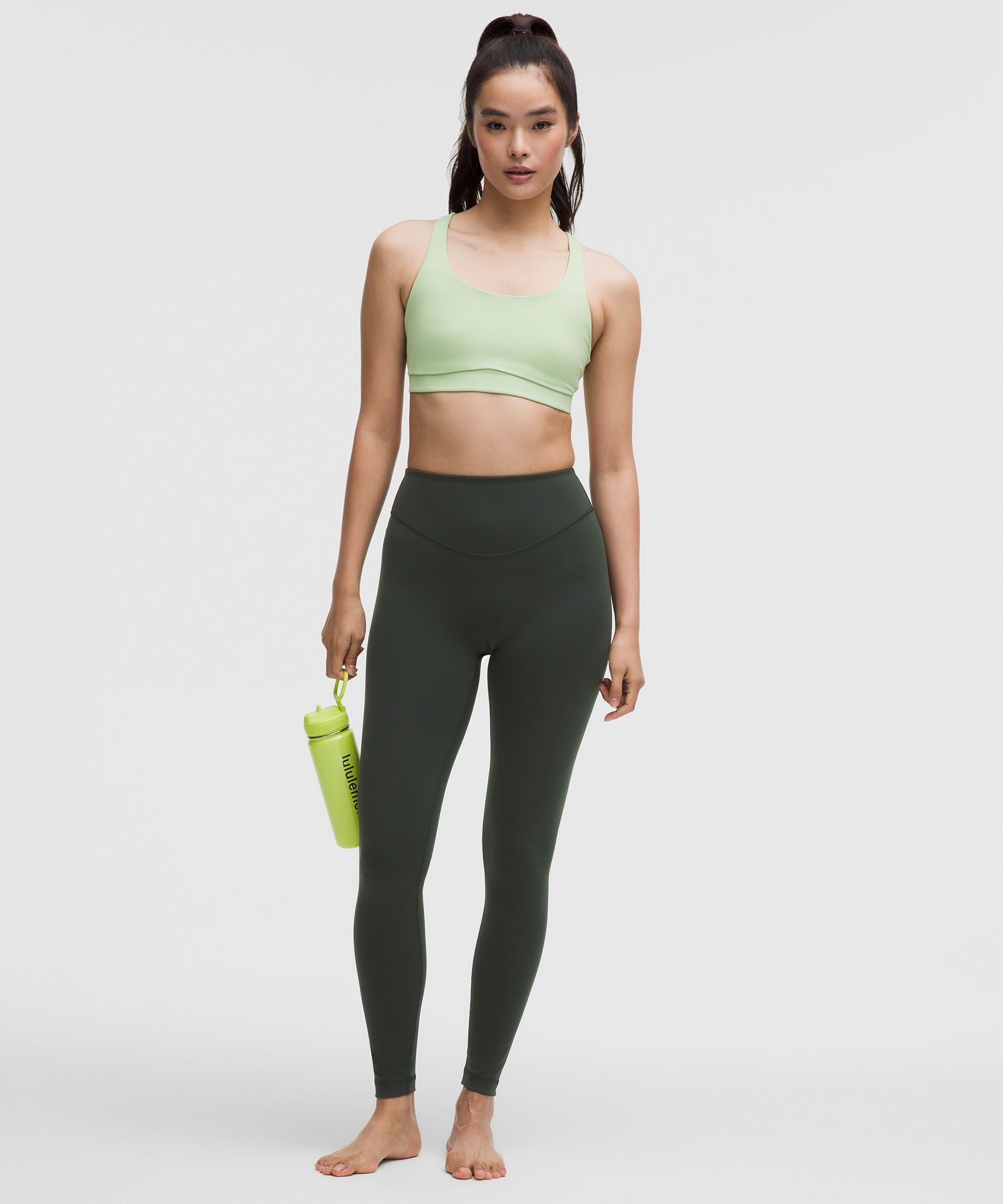 Lululemon Wunder Under SmoothCover High-Rise Tight 28" Rainforest Green