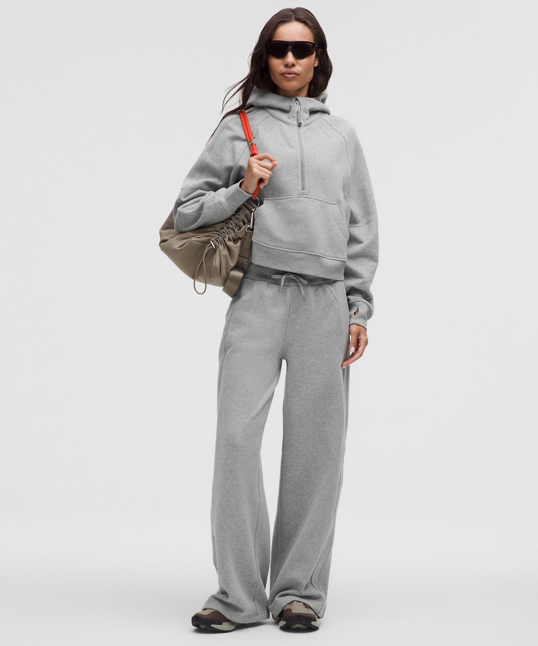 Lululemon Scuba Mid-Rise Wide-Leg Pant *Regular Heathered Core Medium Grey