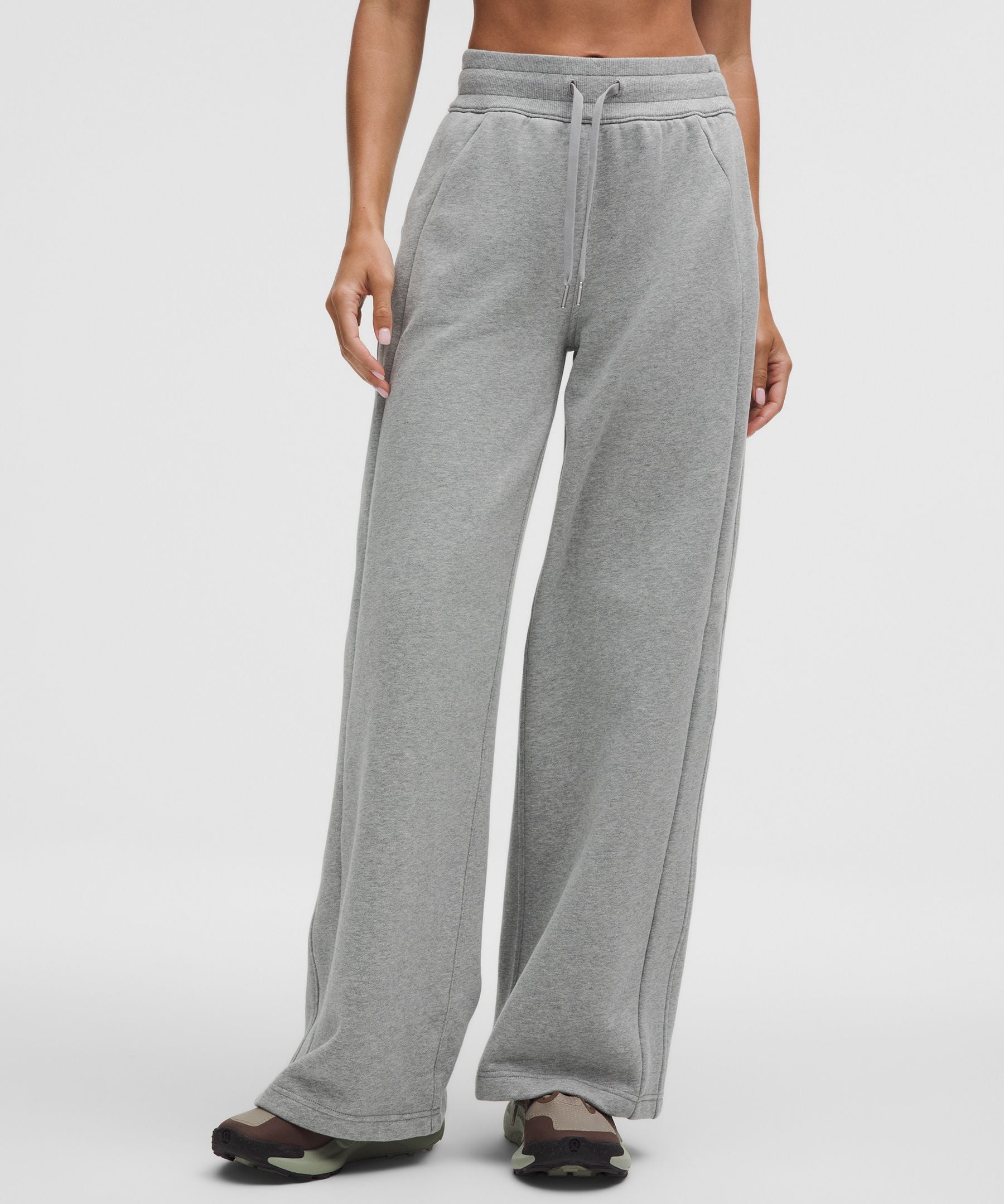 Lululemon Scuba Mid-Rise Wide-Leg Pant *Regular Heathered Core Medium Grey