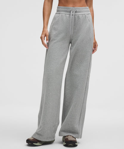 Lululemon Scuba Mid-Rise Wide-Leg Pant *Regular Heathered Core Medium Grey