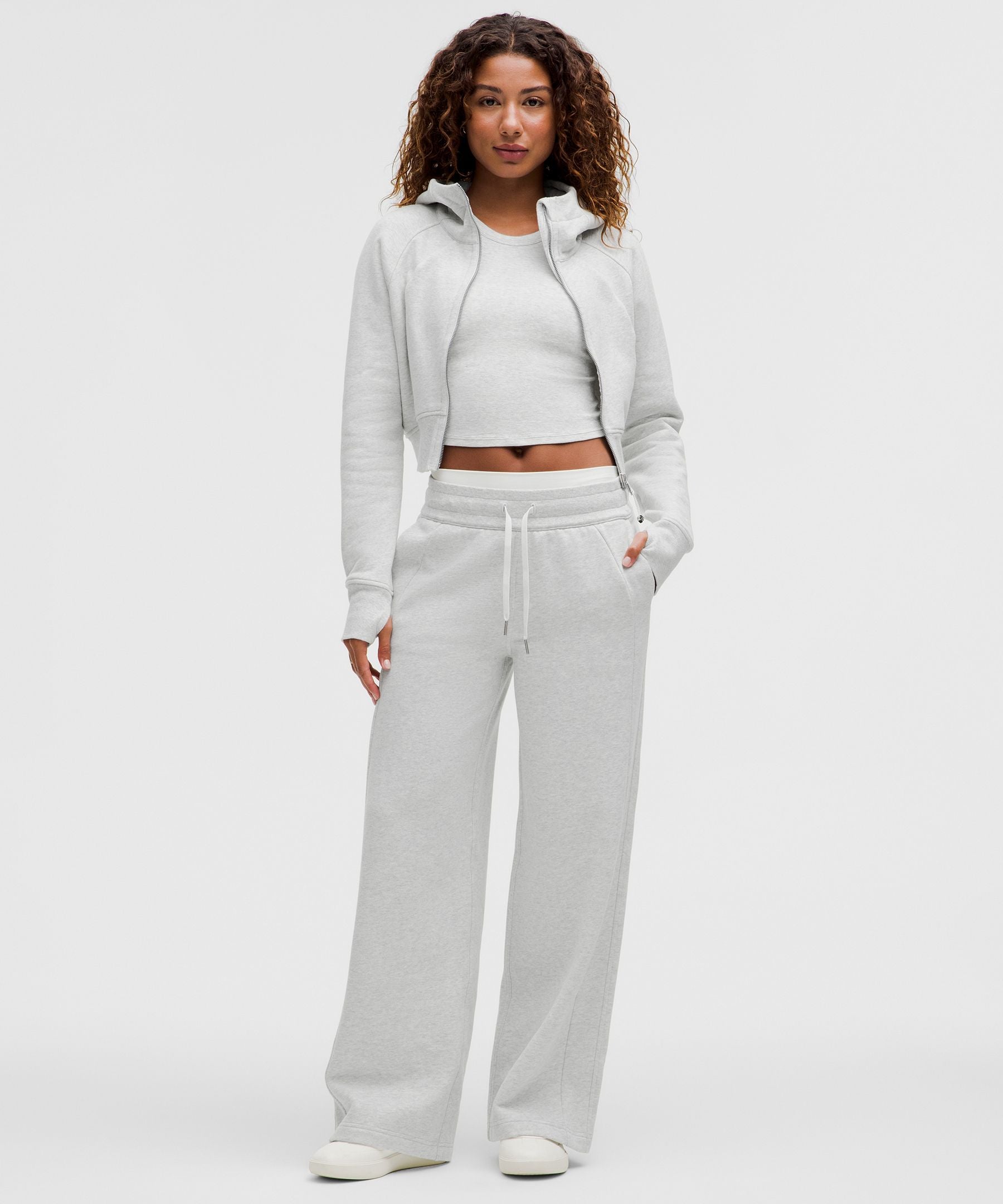 Lululemon Scuba Mid-Rise Wide-Leg Pant *Regular Heathered Core Ultra Light Grey