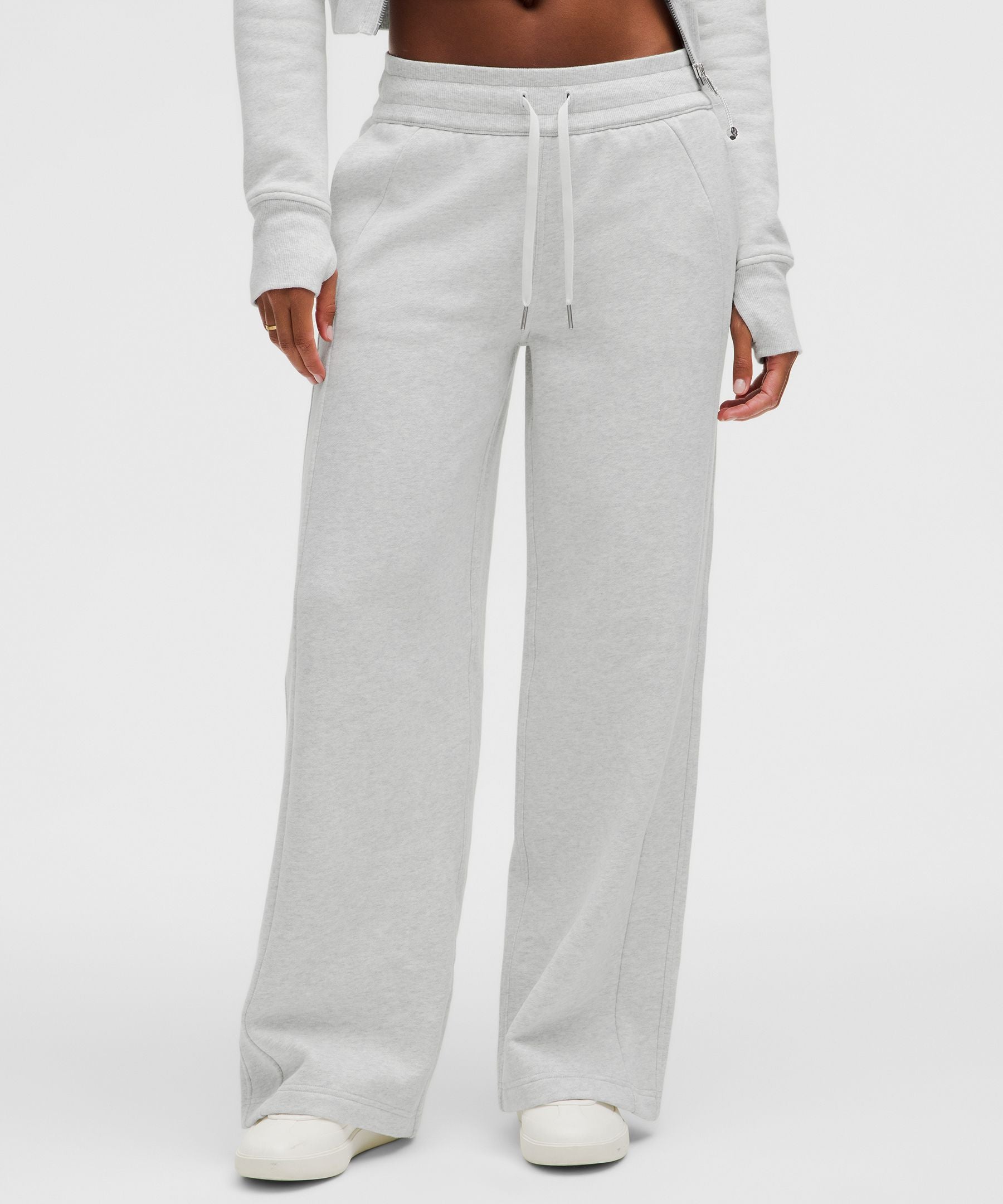 Lululemon Scuba Mid-Rise Wide-Leg Pant *Regular Heathered Core Ultra Light Grey