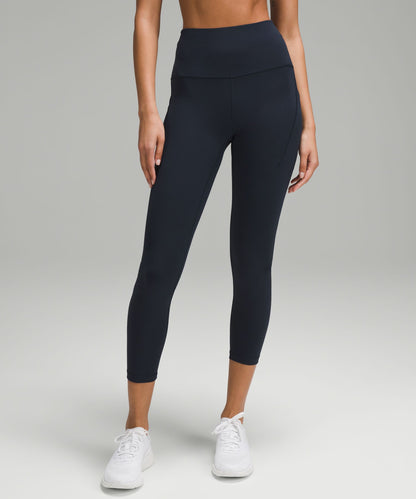 Lululemon Wunder Train High-Rise Tight with Pockets 25" True Navy