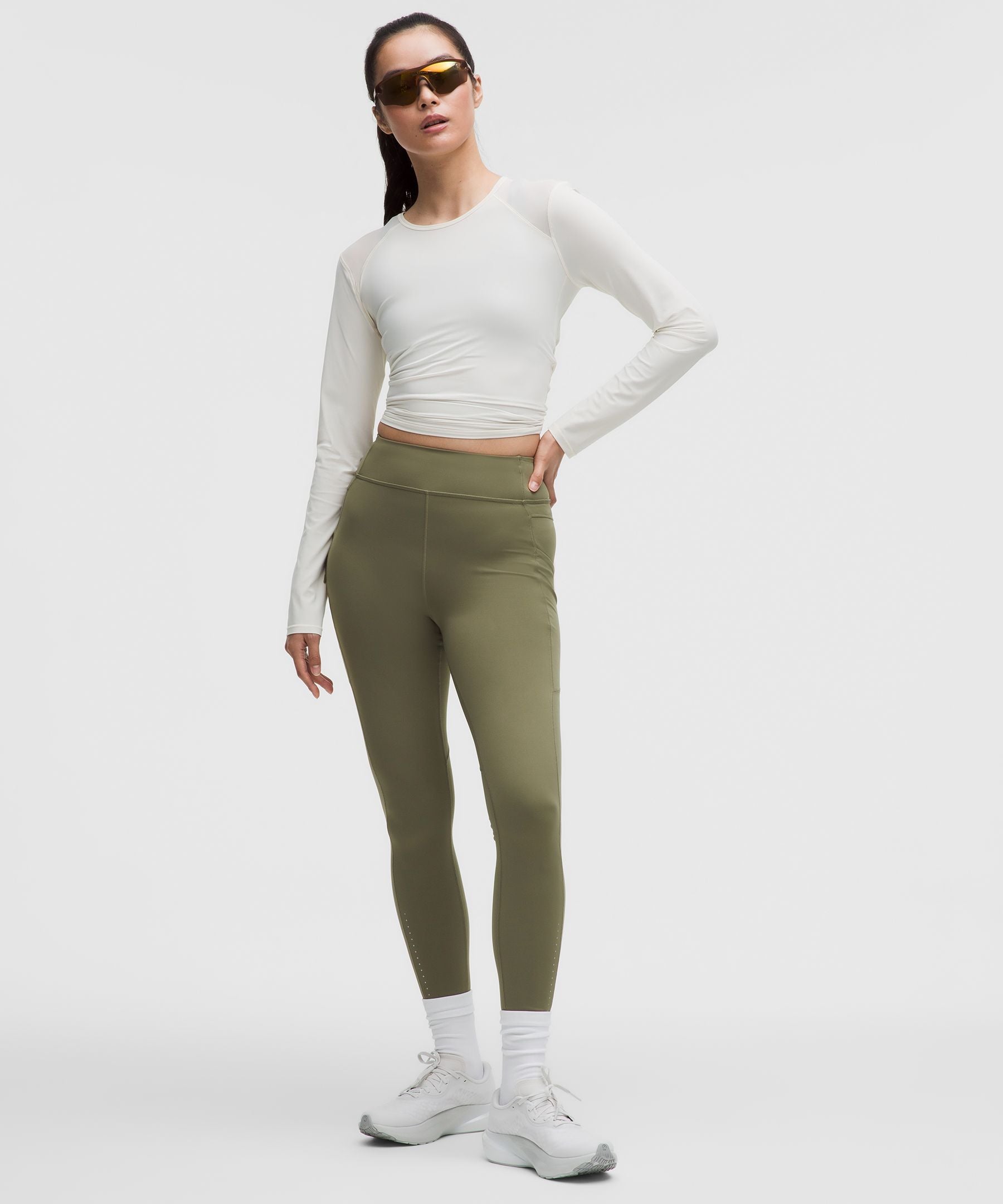 Lululemon Fast and Free High-Rise Tight 25" Light *Special Edition Bay Leaf