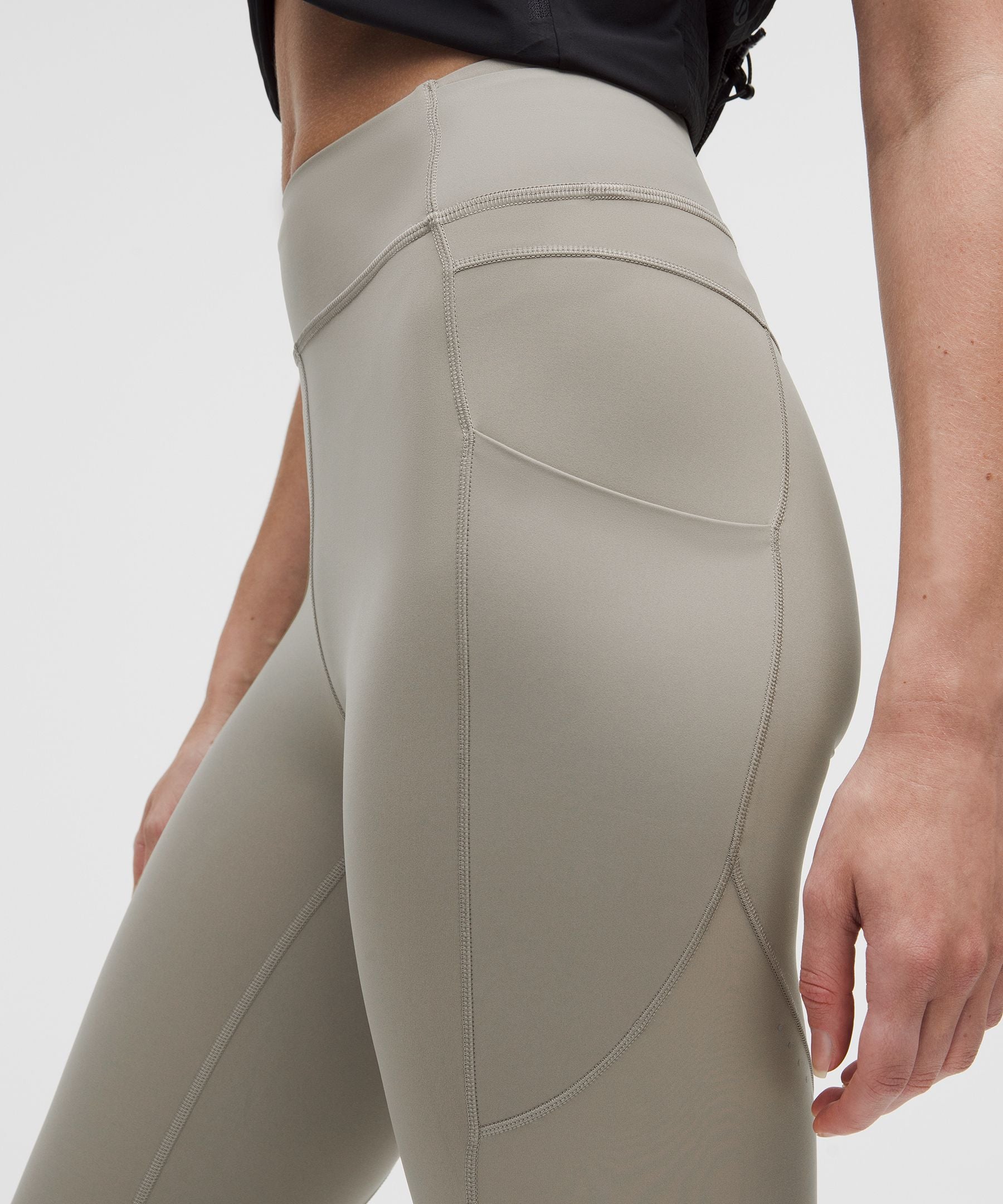 Lululemon Fast and Free High-Rise Tight 25" Light *Special Edition Warm Ash Grey