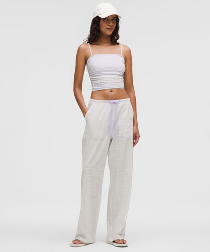 Lululemon Seersucker Check Mid-Rise Pull-On Pant