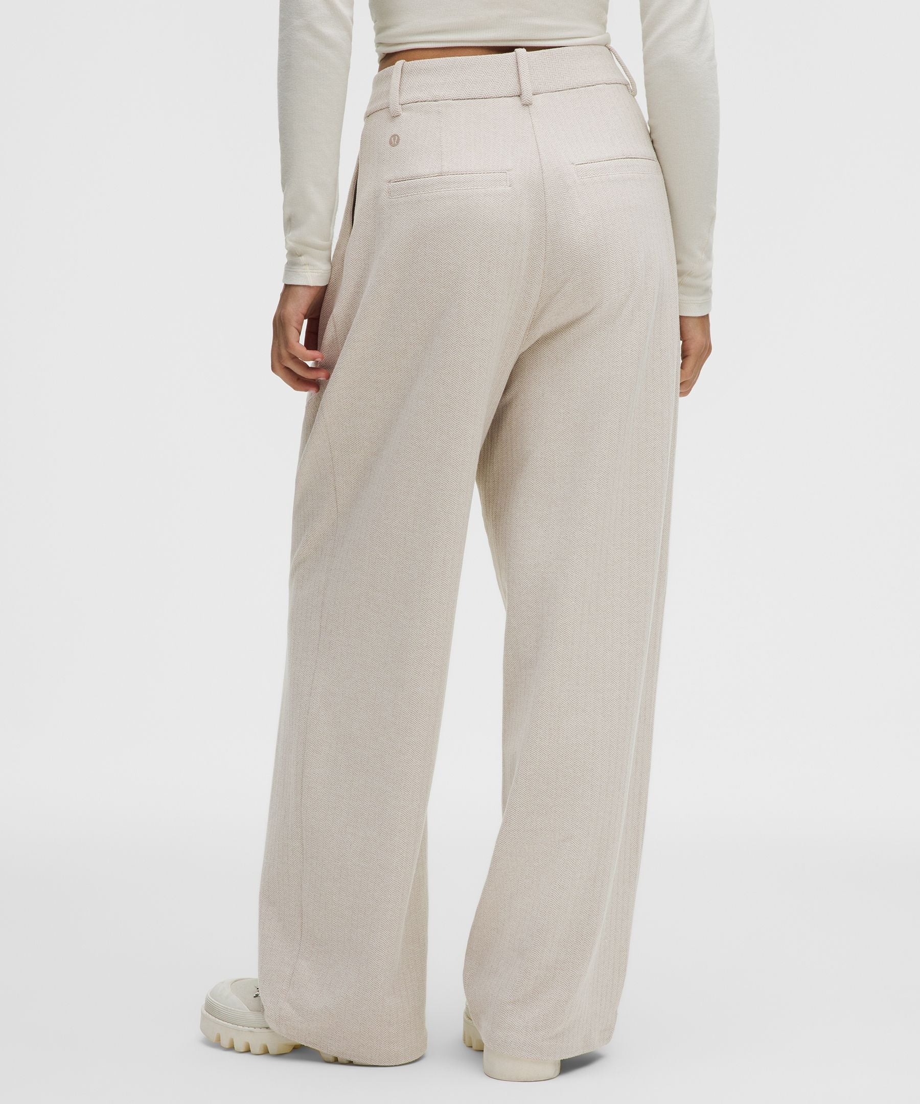 Lululemon Women's Daydrift High-Rise Wide-Leg Trouser Short *Herringbone