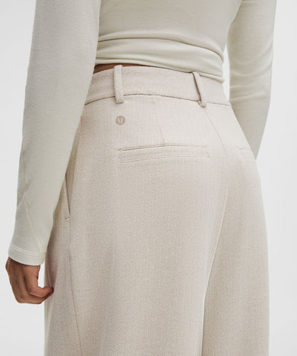 Lululemon Women's Daydrift High-Rise Wide-Leg Trouser Short *Herringbone