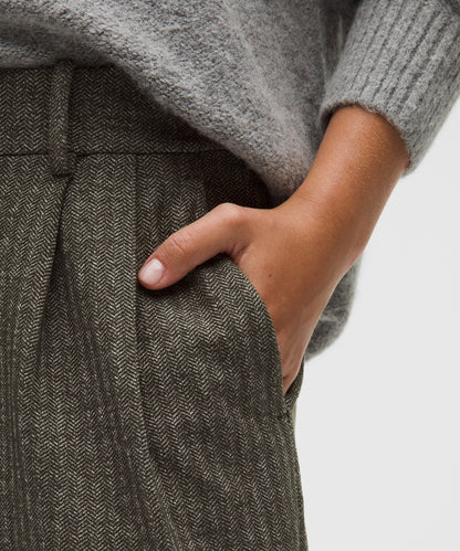 Lululemon Women's Daydrift High-Rise Wide-Leg Trouser Short *Herringbone