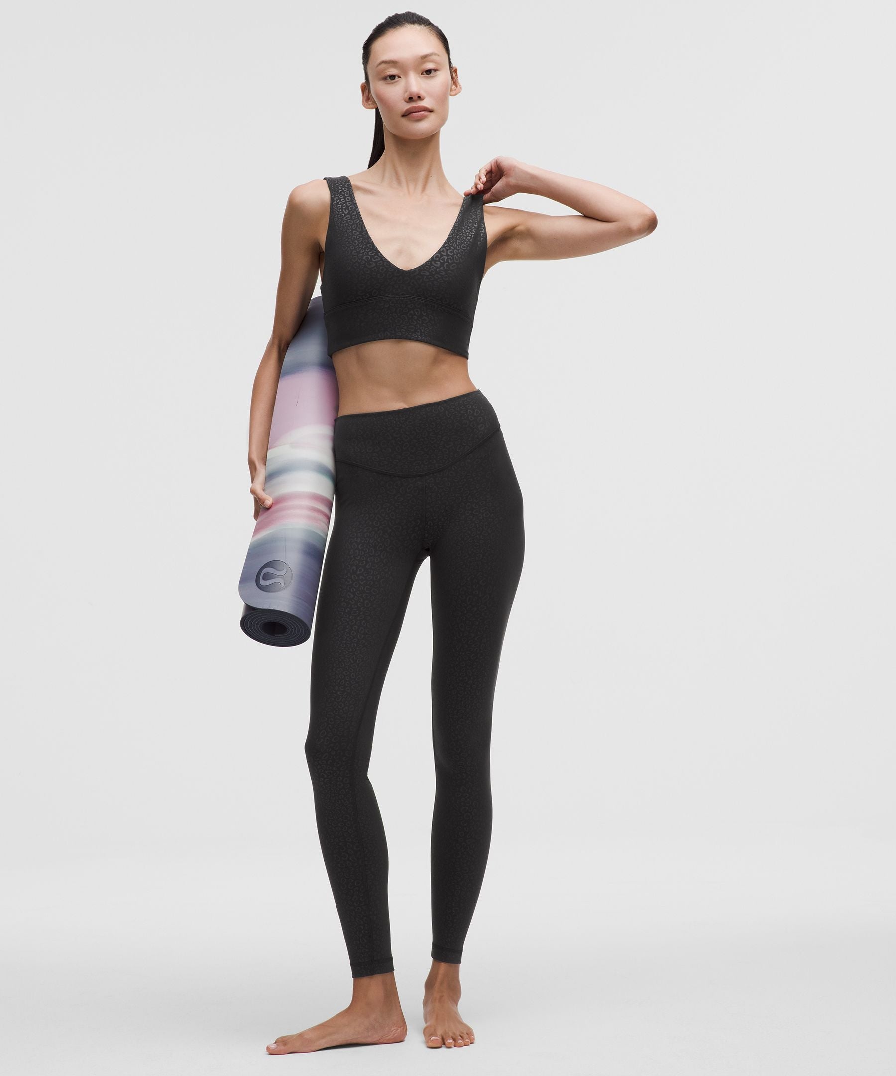 Lululemon Wunder Under SmoothCover High-Rise Tight 28" Leopardo Shift Micro Emboss Black