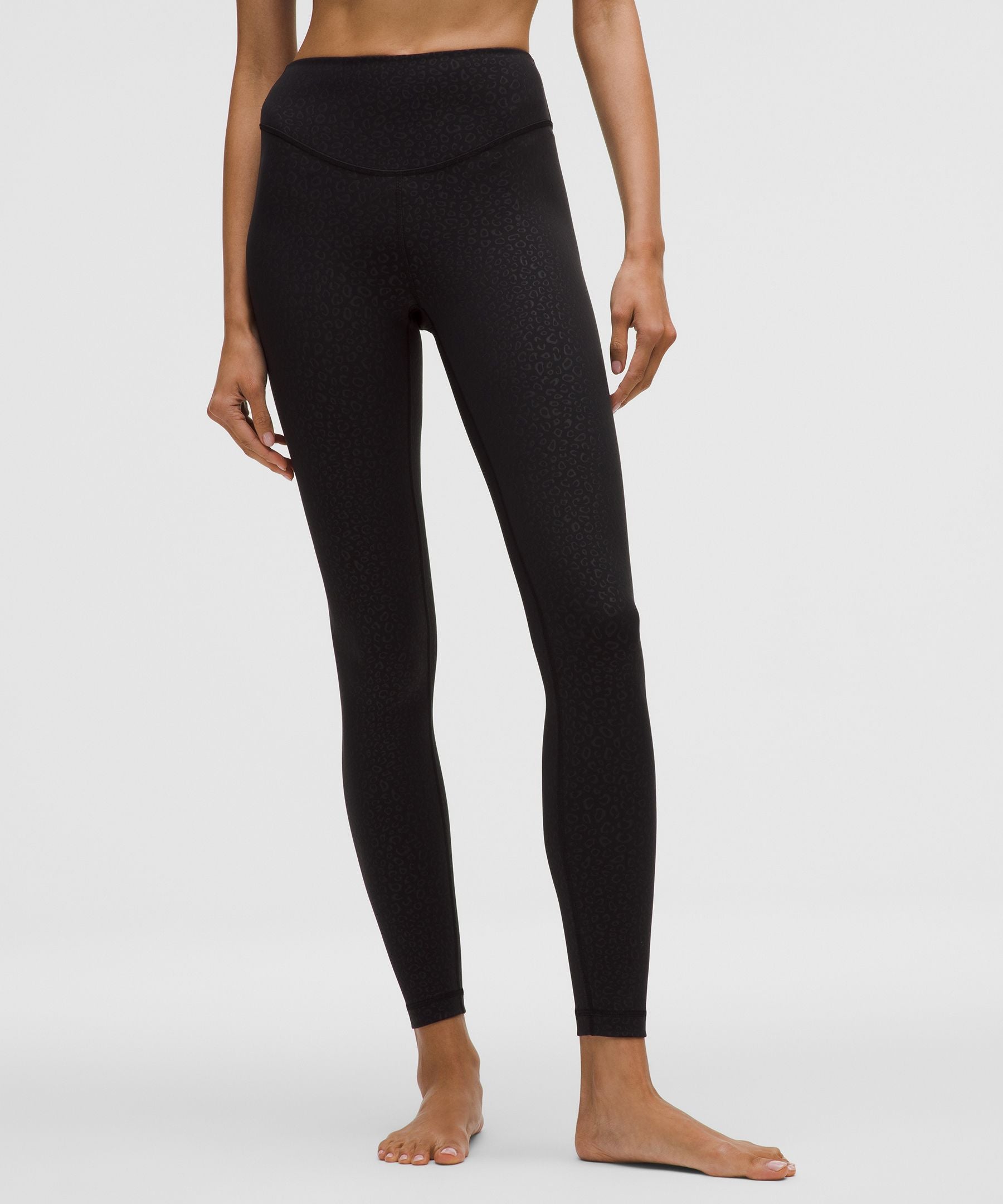 Lululemon Wunder Under SmoothCover High-Rise Tight 28" Leopardo Shift Micro Emboss Black