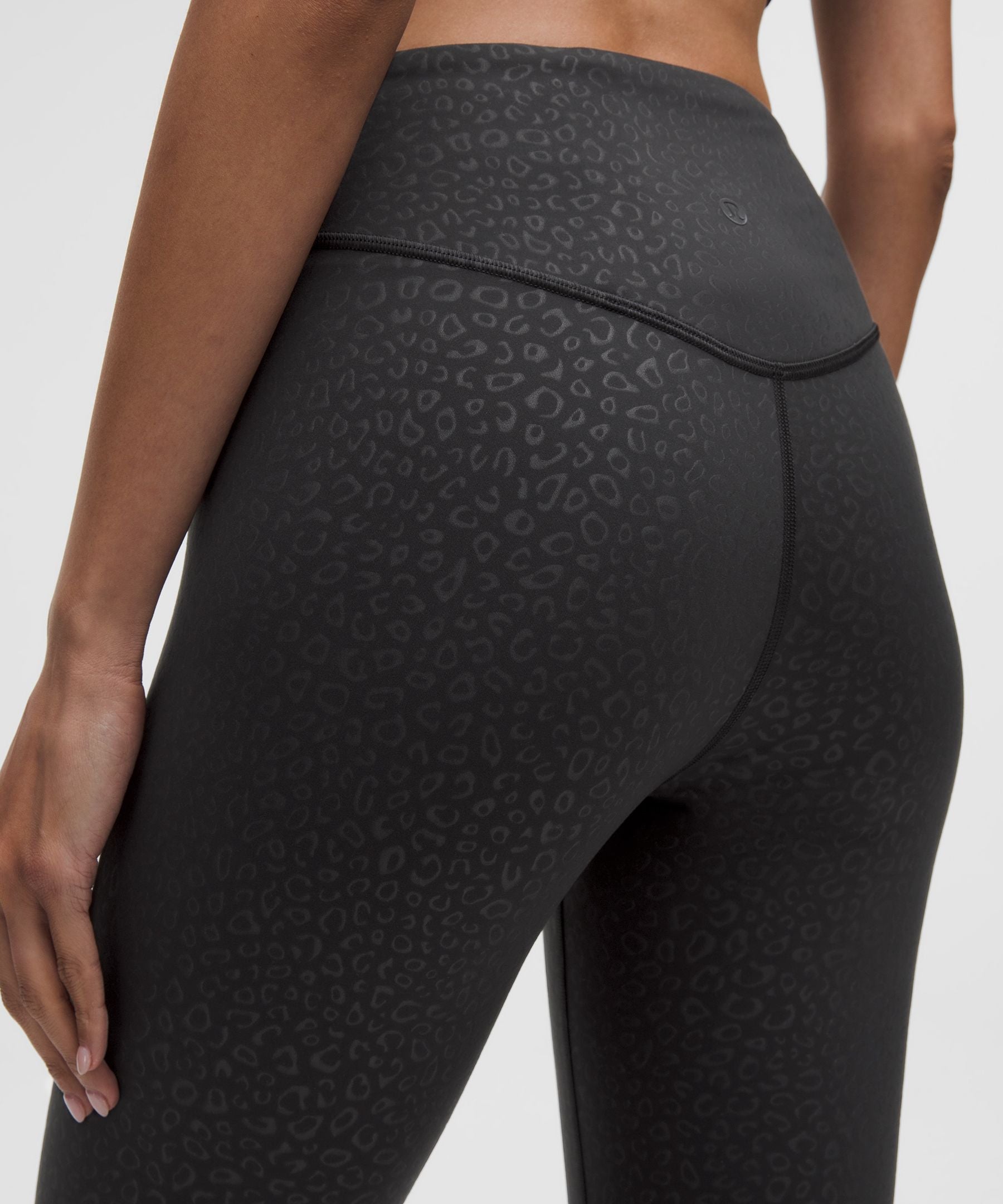 Lululemon Wunder Under SmoothCover High-Rise Tight 28" Leopardo Shift Micro Emboss Black