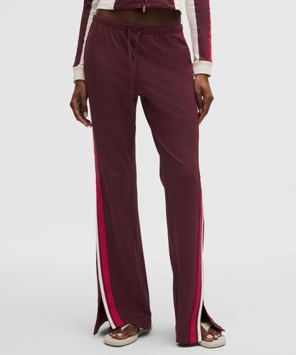 Lululemon Striped Slim-Fit Mid-Rise Track Pant