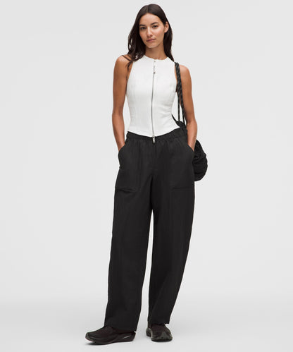 Lululemon Crinkle Nylon Mid-Rise Barrel-Leg Pant
